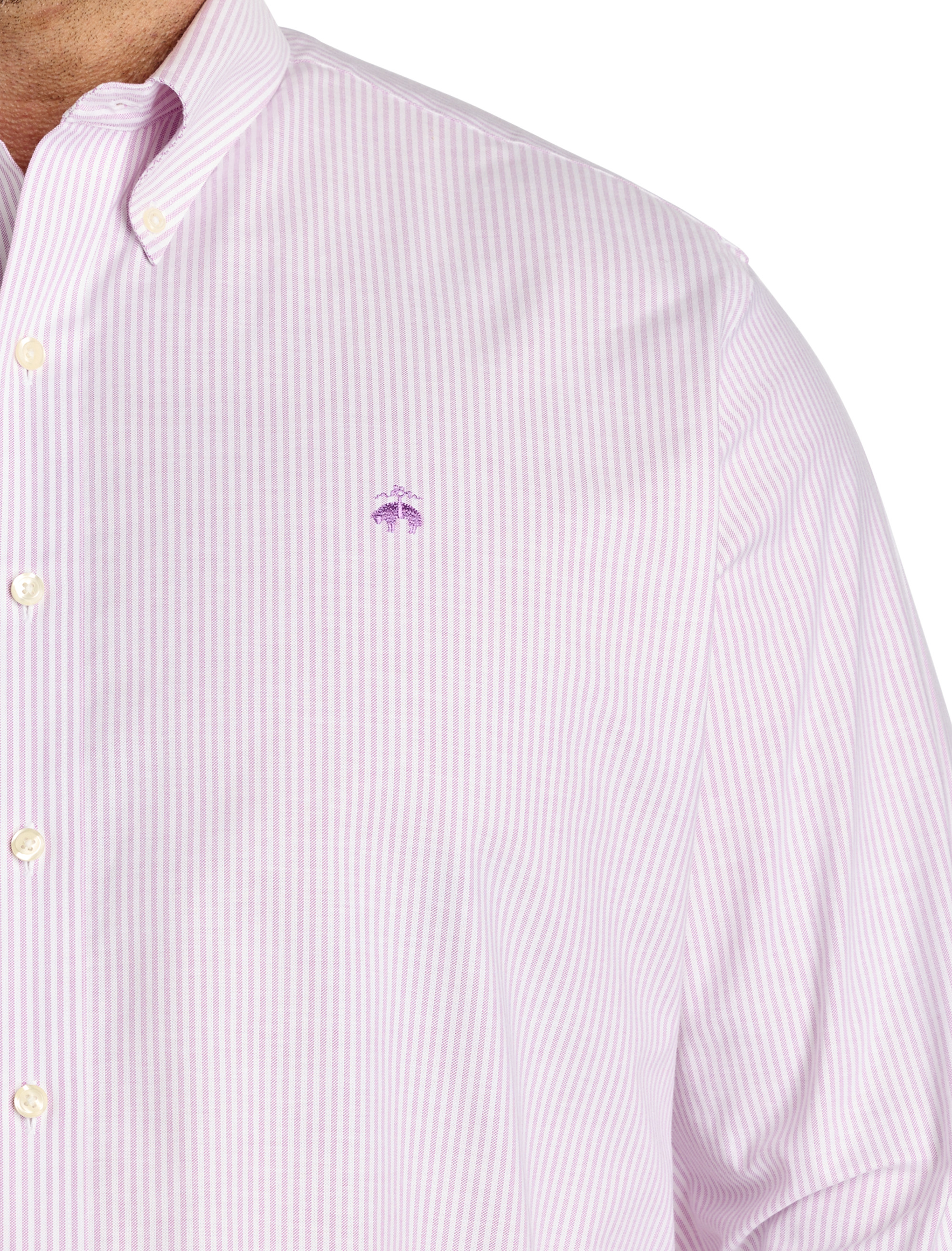 Big + Tall | Brooks Brothers Non-Iron Striped Sport Shirt | DXL