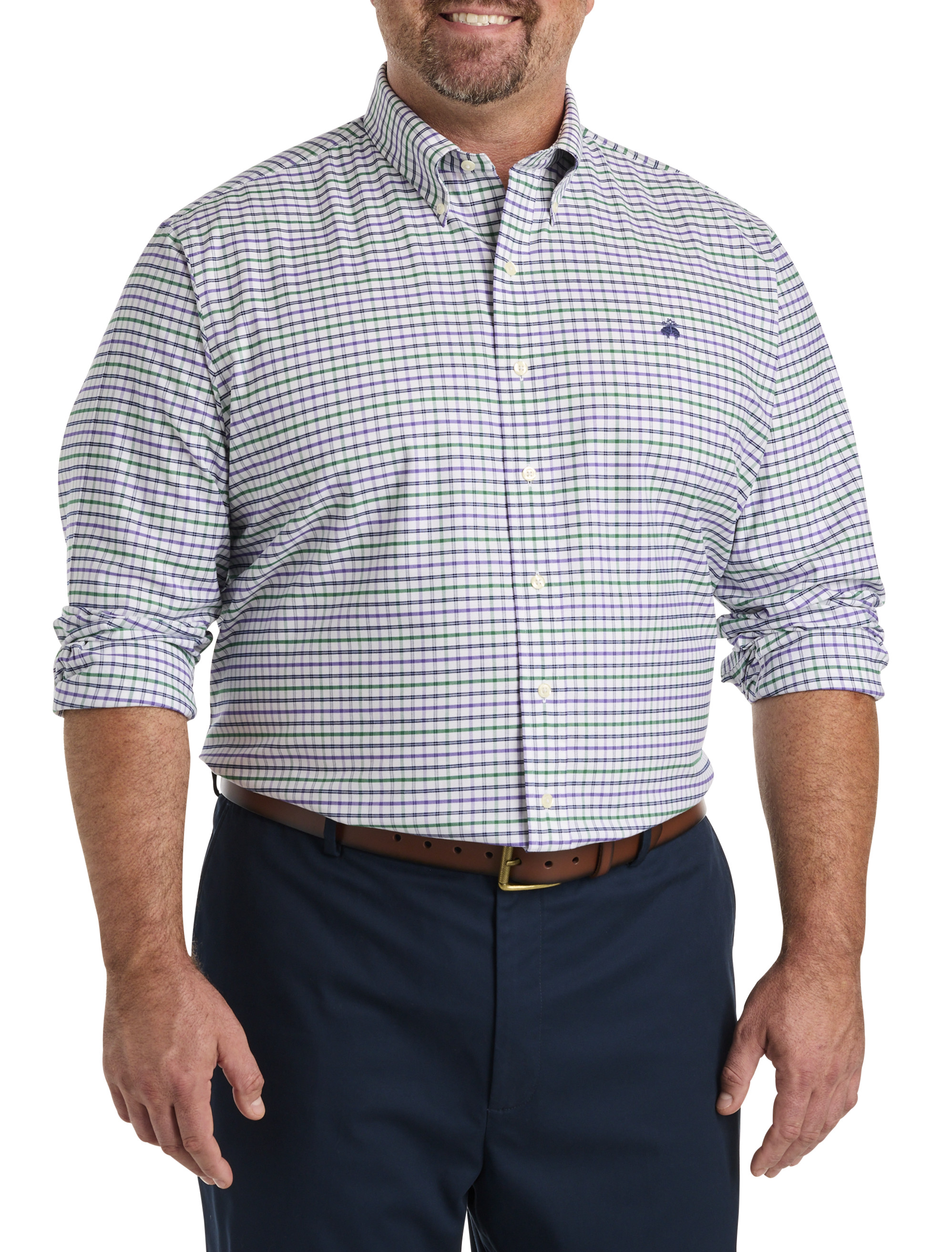 Big + Tall | Brooks Brothers Non-Iron Windowpane Sport Shirt