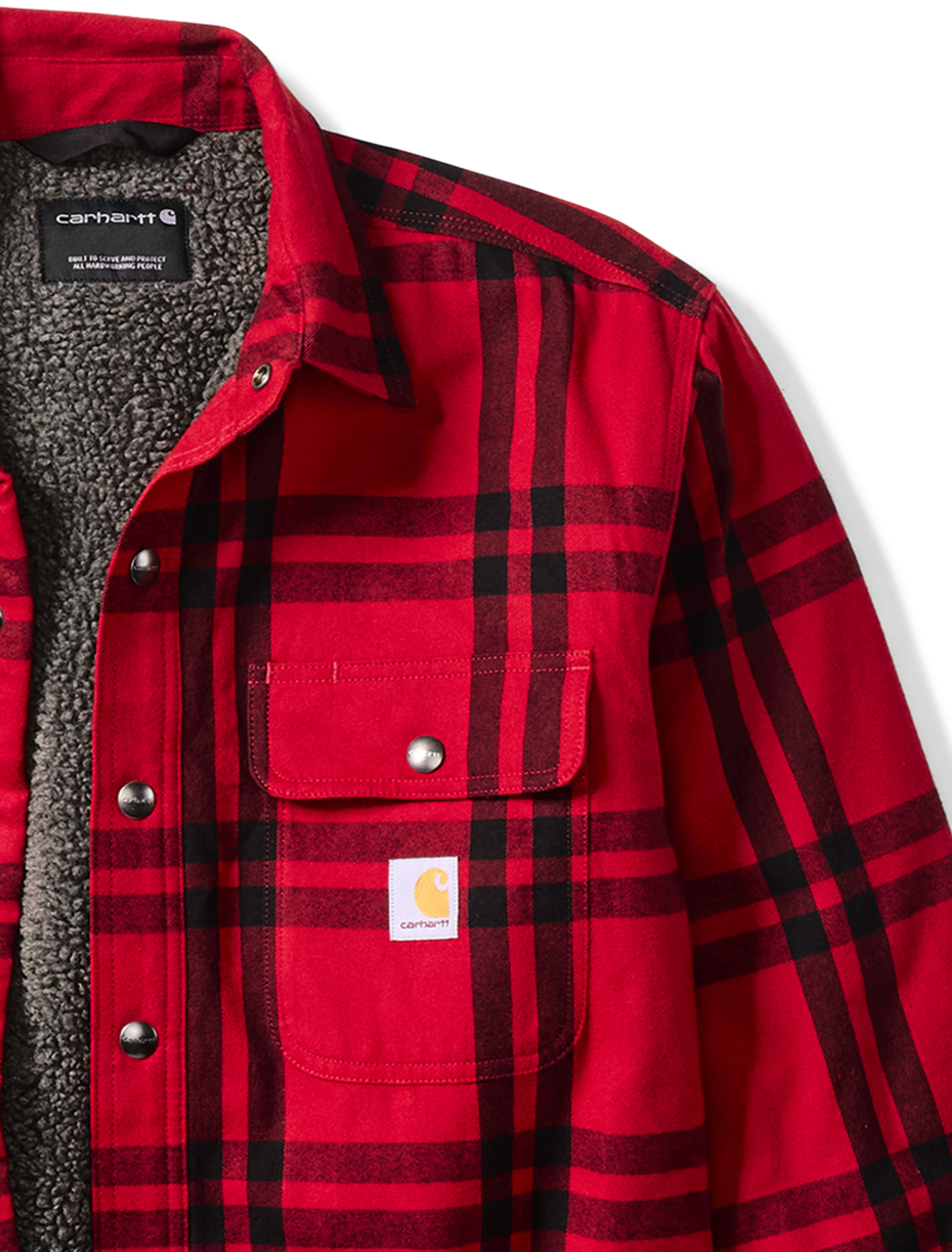 Big + Tall | Carhartt Plaid Flannel Lined Shirt Jacket | DXL
