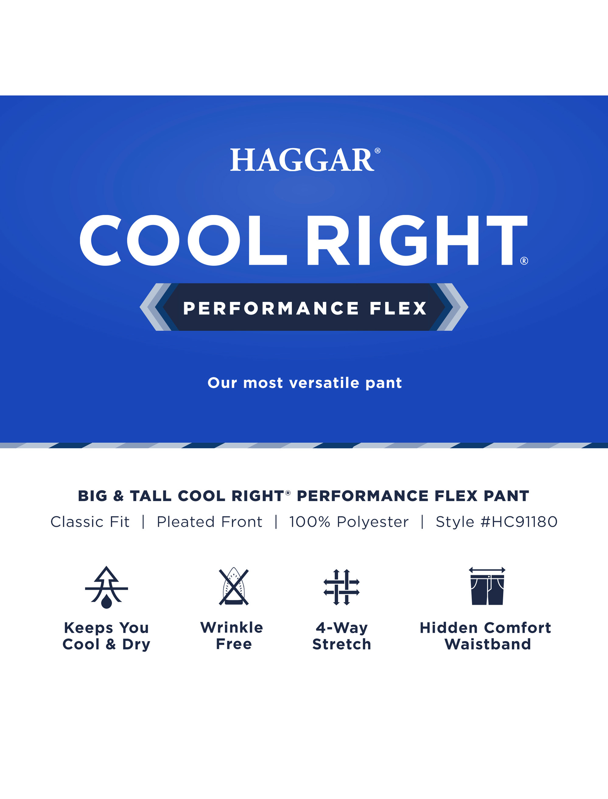 Cool Right Performance Flex Pleated Pants