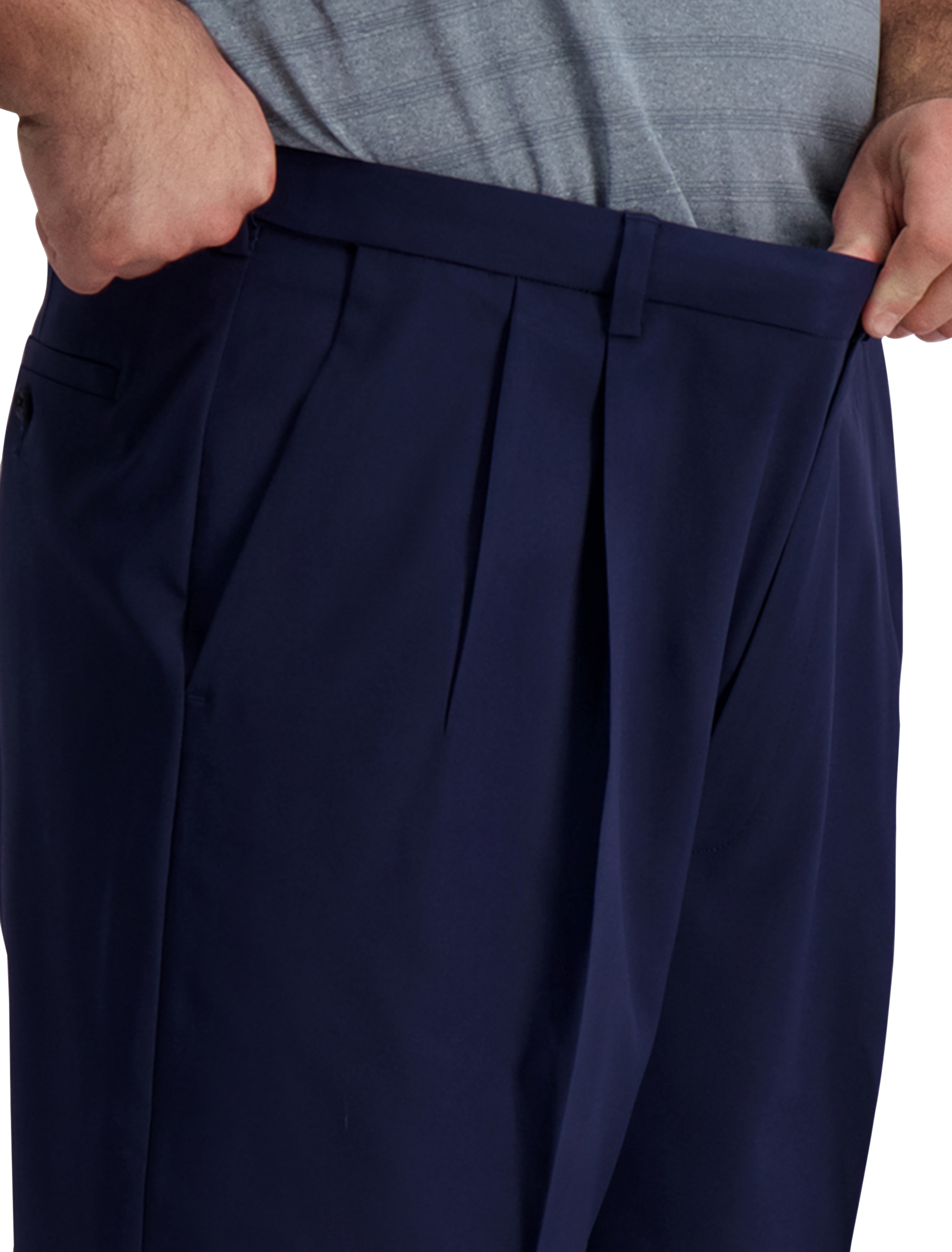 Big + Tall | Haggar Cool Right Performance Flex Pleated Pants | DXL