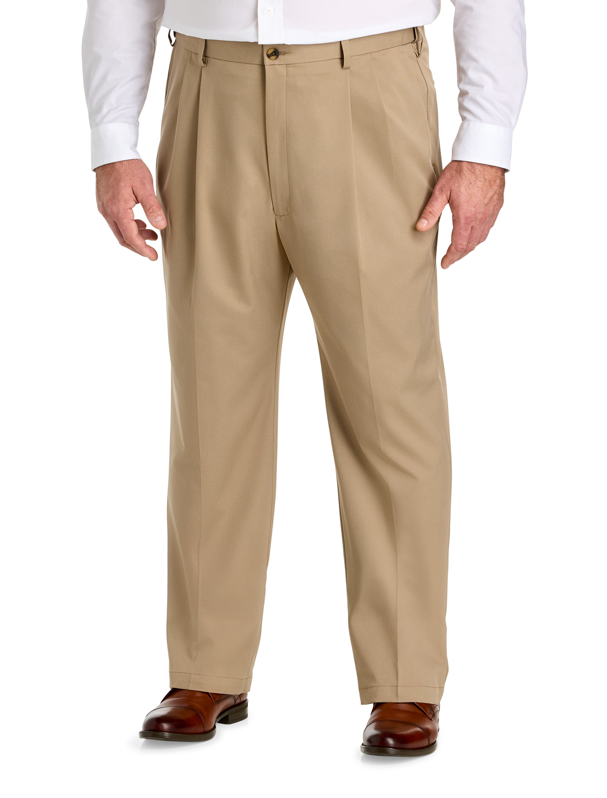 fitted lace wedding dress Ferrecci Men's Halo Taupe Slim Fit Flat-Front Dress Pants main image 1