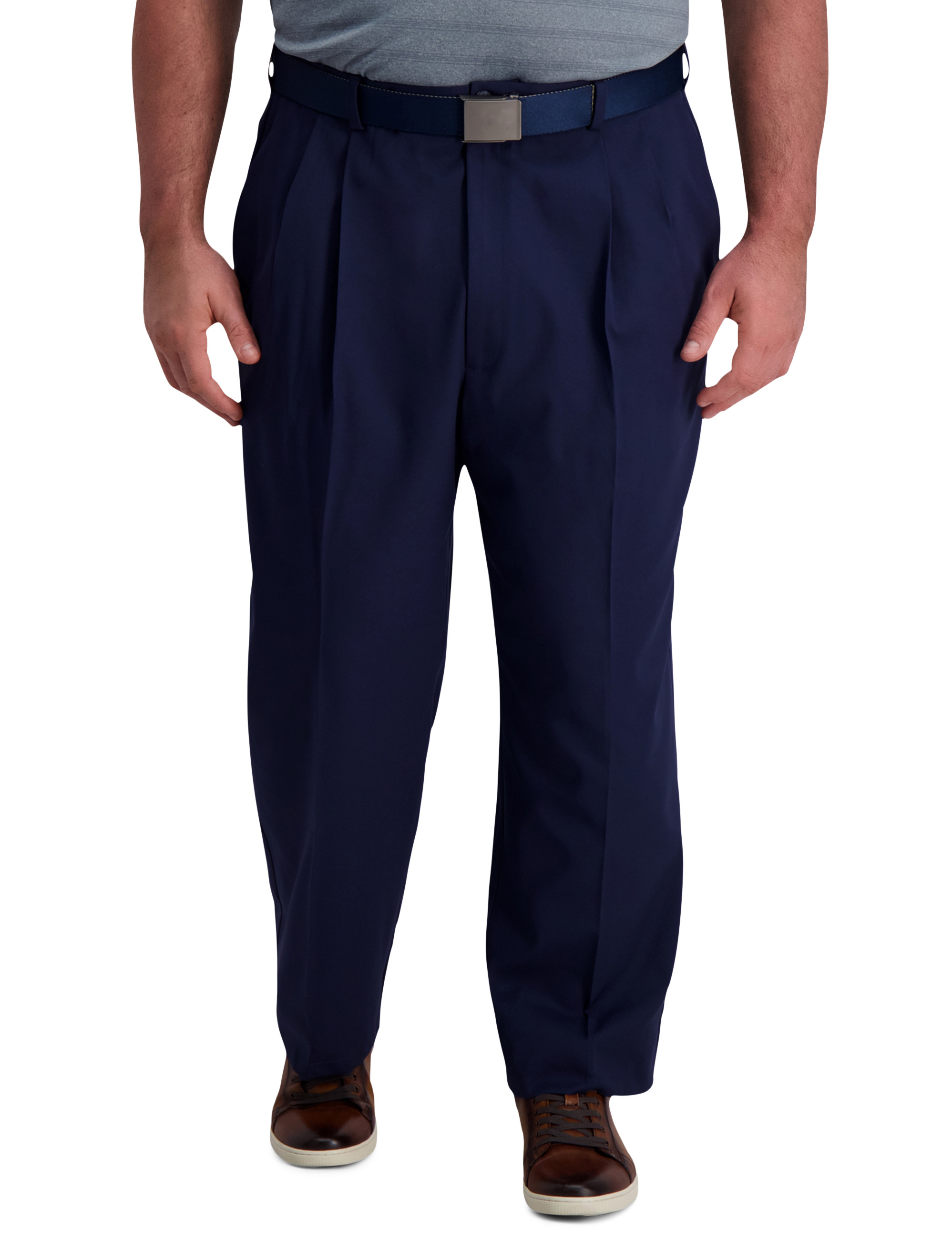 Shop Trendy Navy Blue Stretchable Trousers for Mens Online