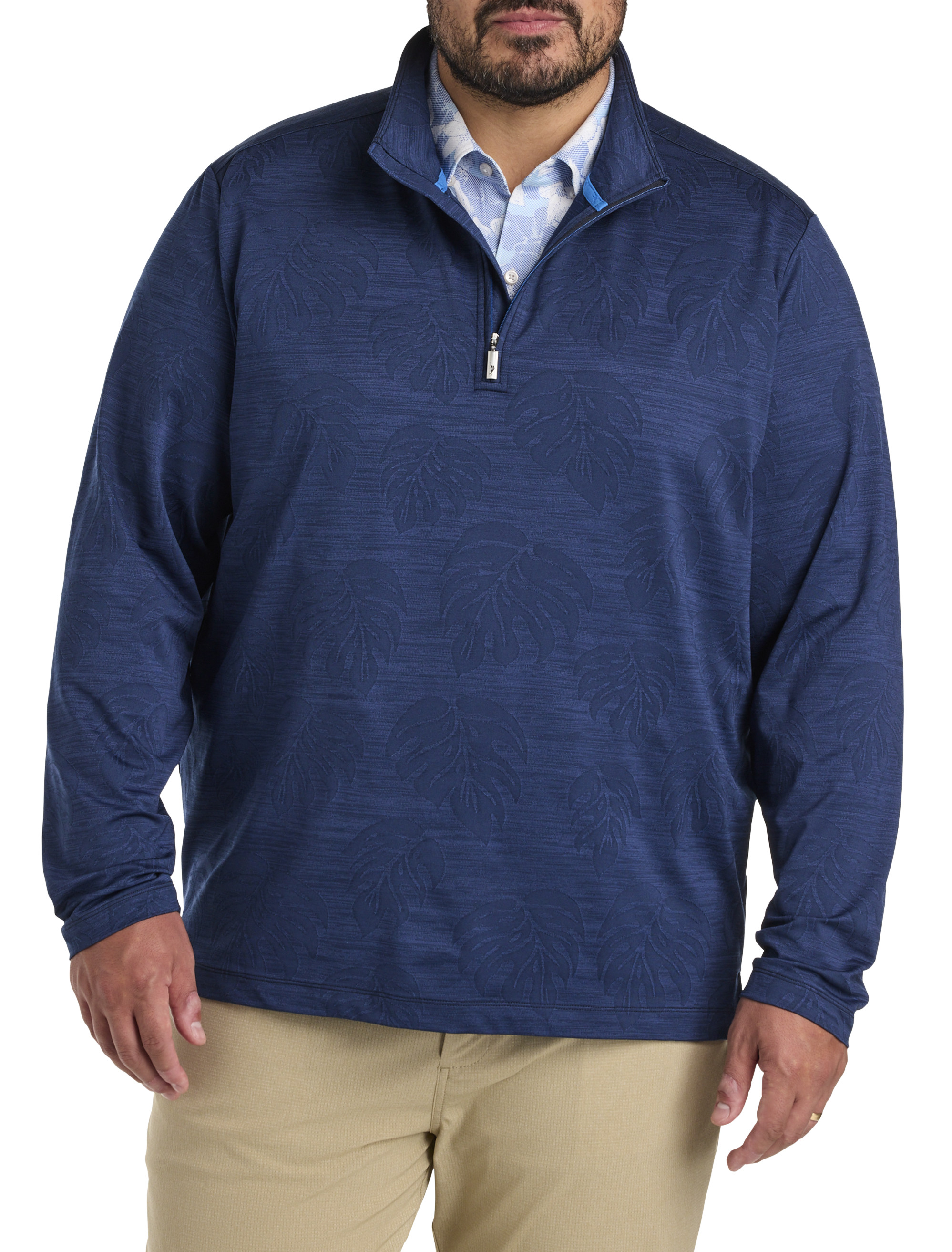 Big + Tall | Tommy Bahama Monstera Fade IslandZone® 1/2-Zip