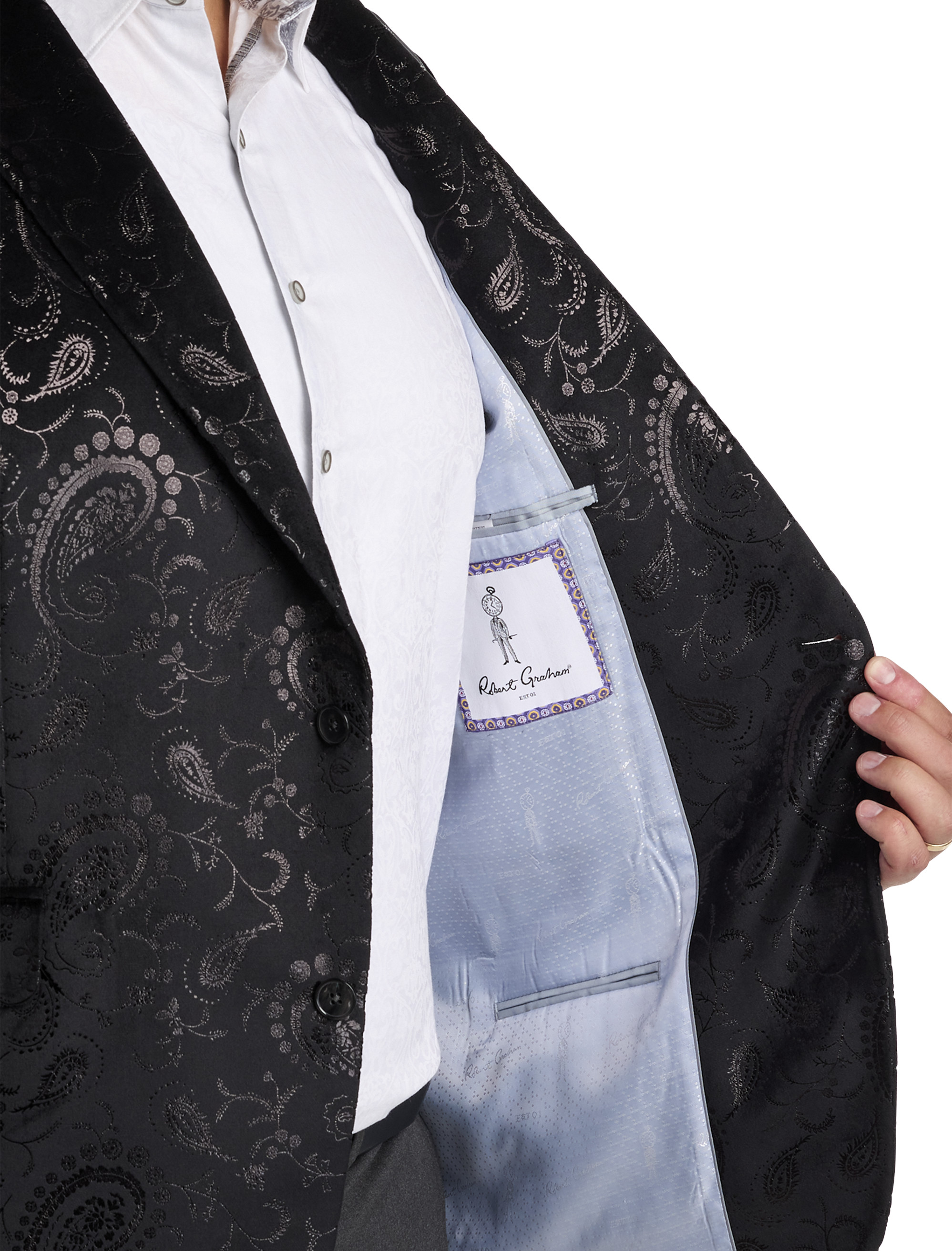 Big + Tall | Robert Graham Velvet Paisley Sport Coat | DXL