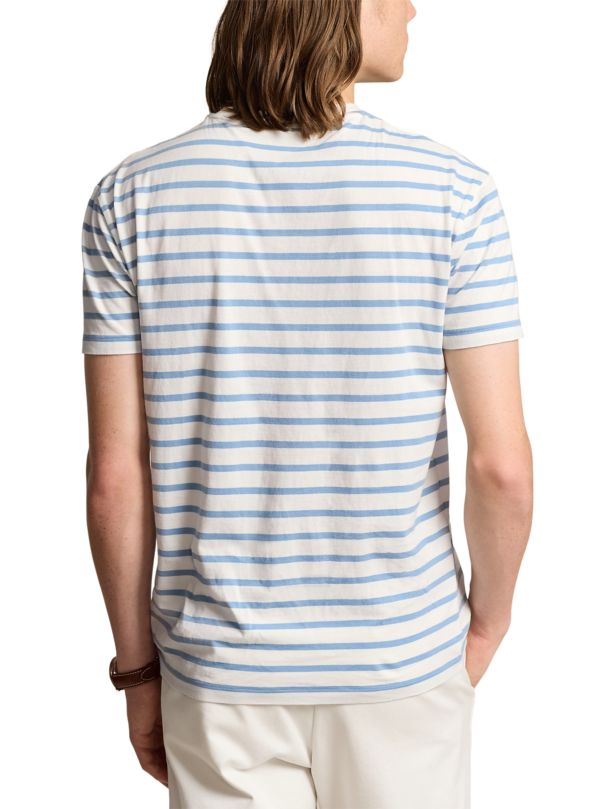 Striped Jersey Crewneck T-Shirt