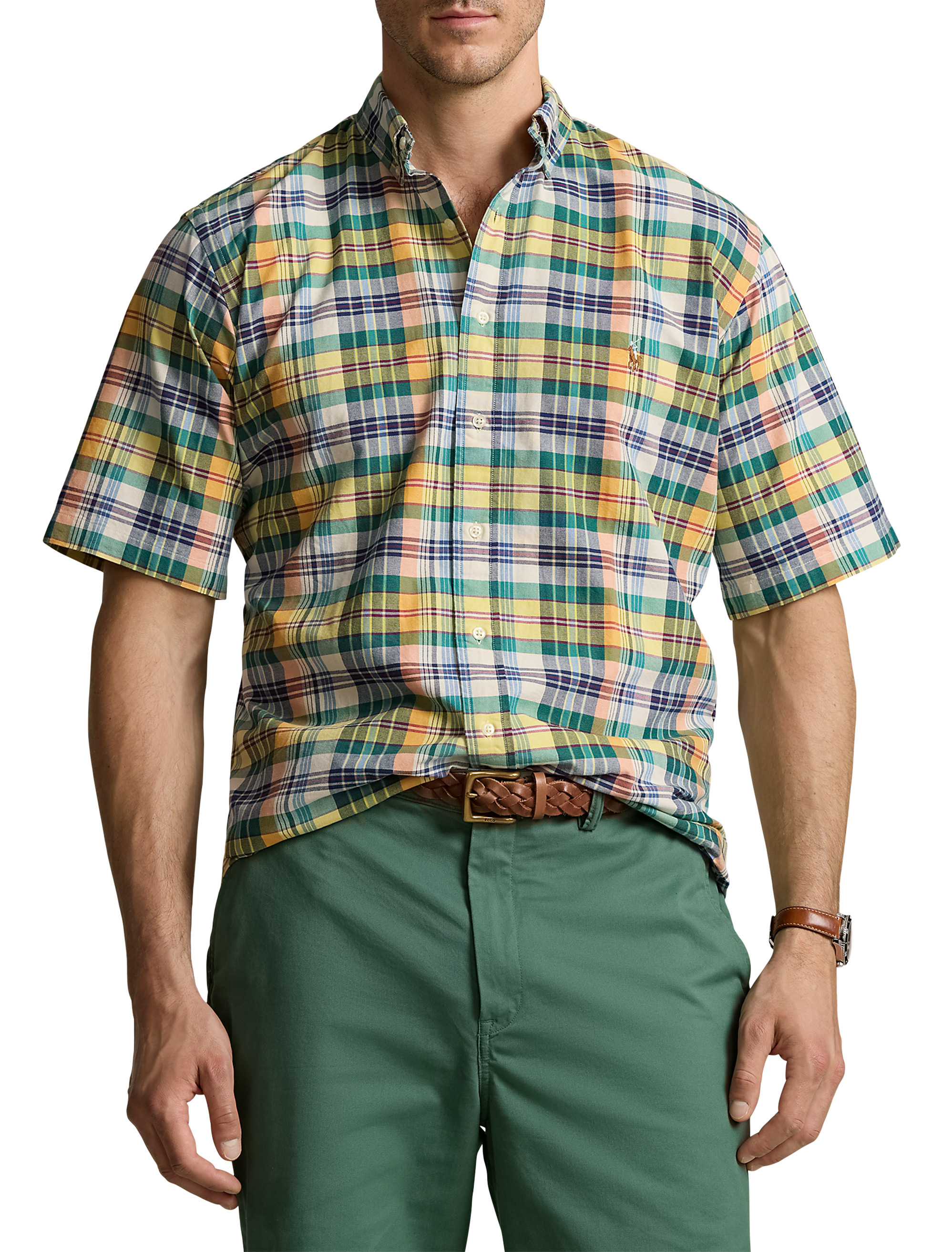 Big + Tall | Polo Ralph Lauren Plaid Oxford Sport Shirt | DXL