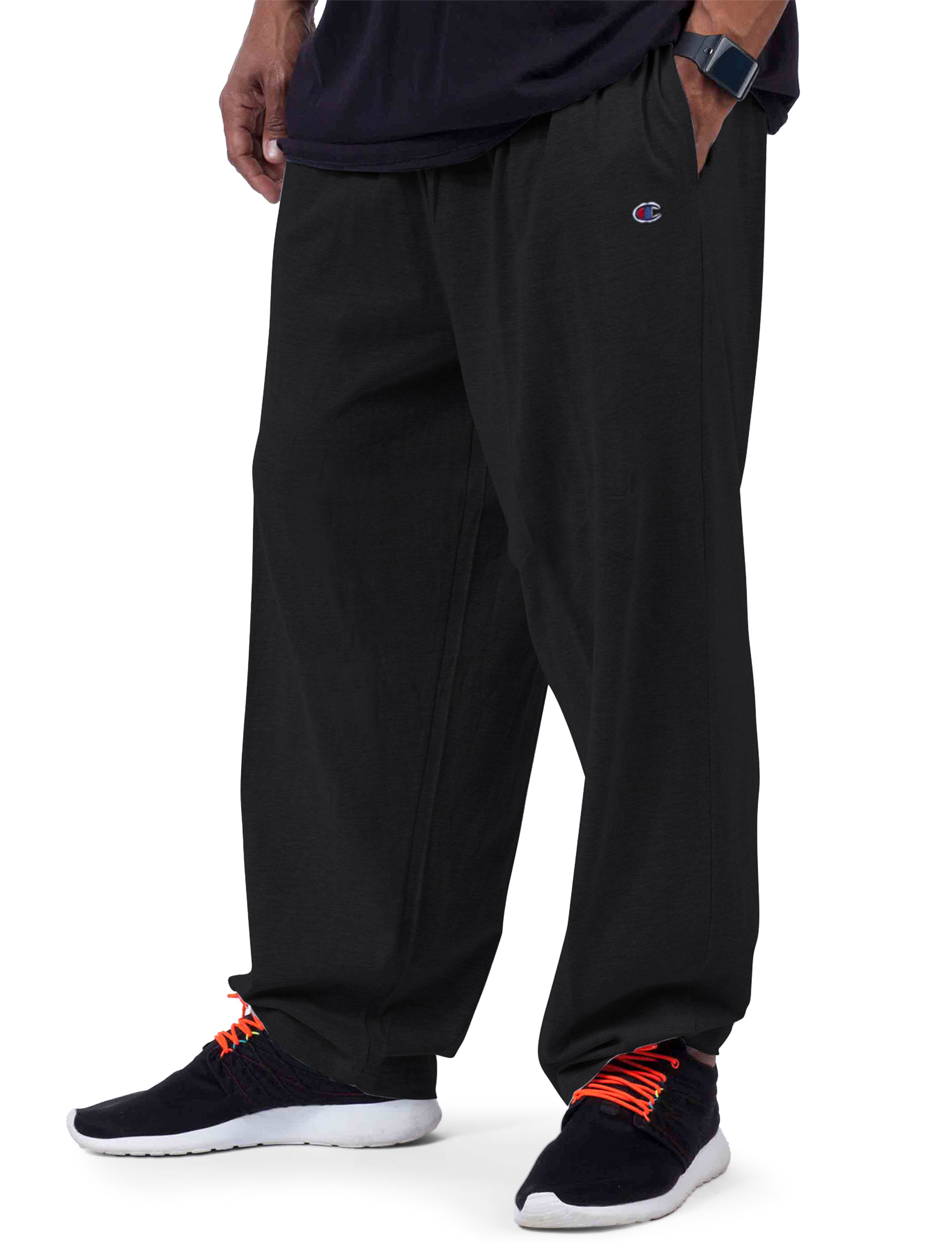 Champion Men s Big Tall Fleece Open Hem Sweatpants Blue