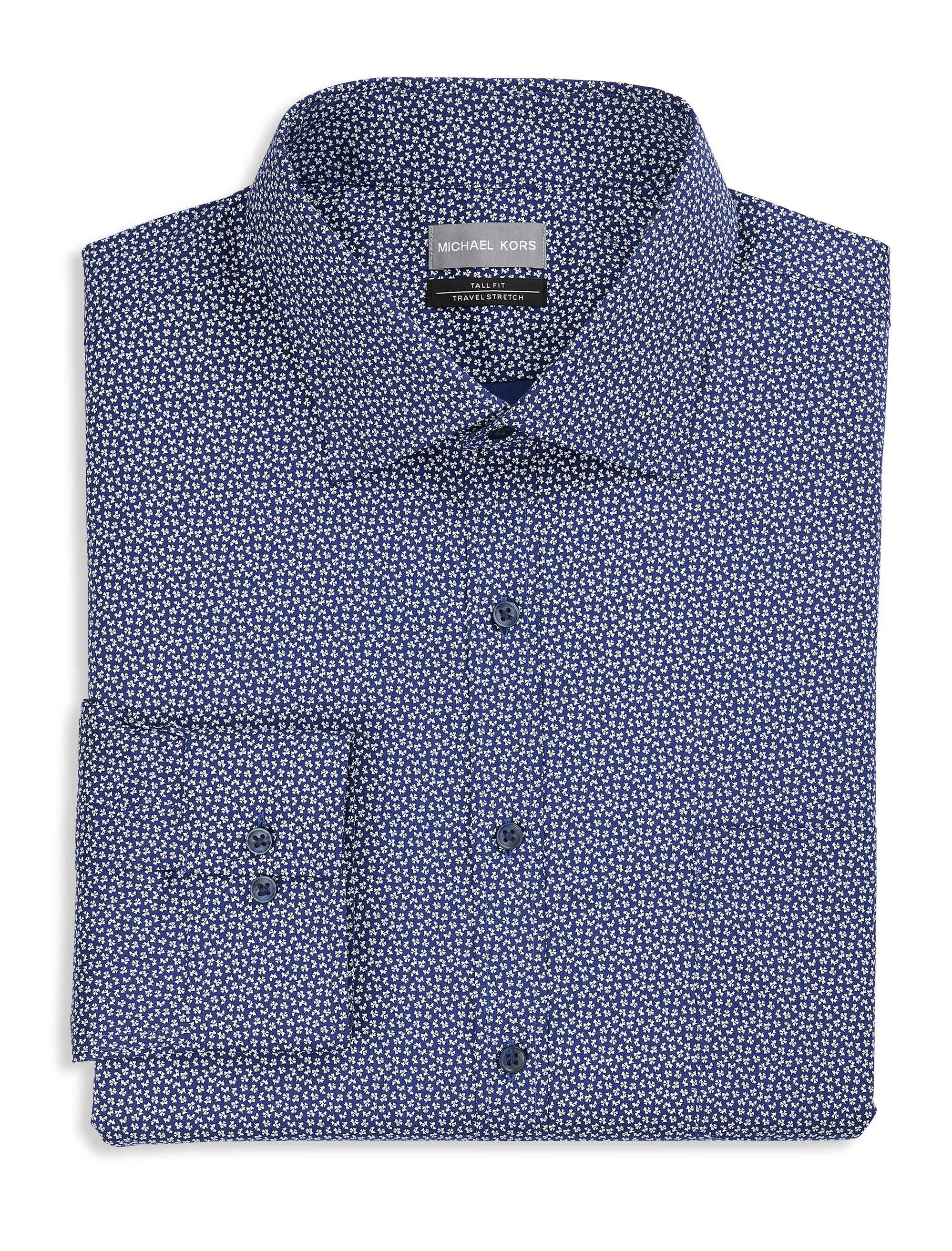 Big + Tall | Michael Kors Abstract Patterned Performance Dress Shirt | DXL