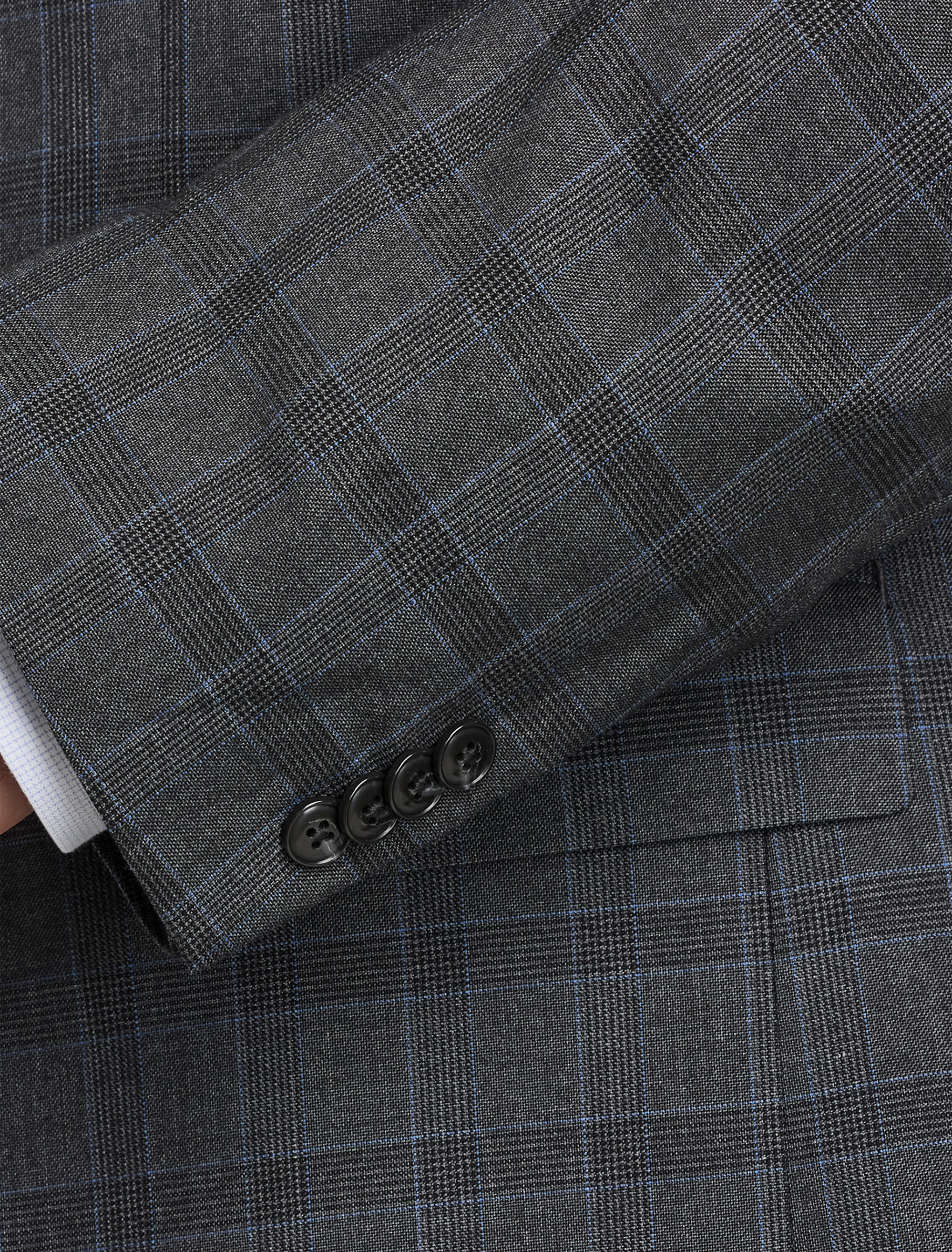 MICHAEL KORS ジャンパー グレー/ネイビー Big + Tall | Michael Kors Windowpane Sport Coat | DXL