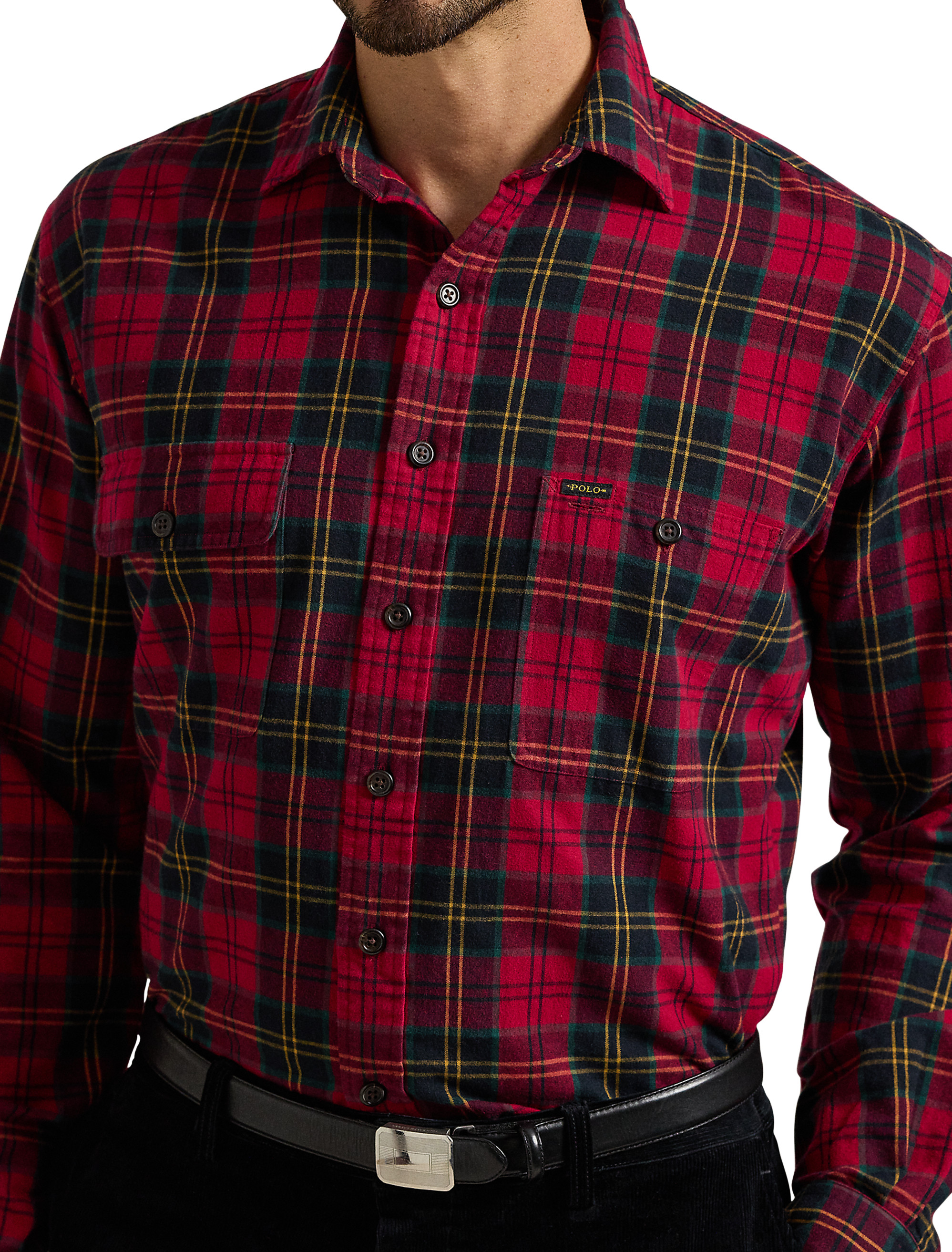 Plaid Brushed Oxford Sport Shirt