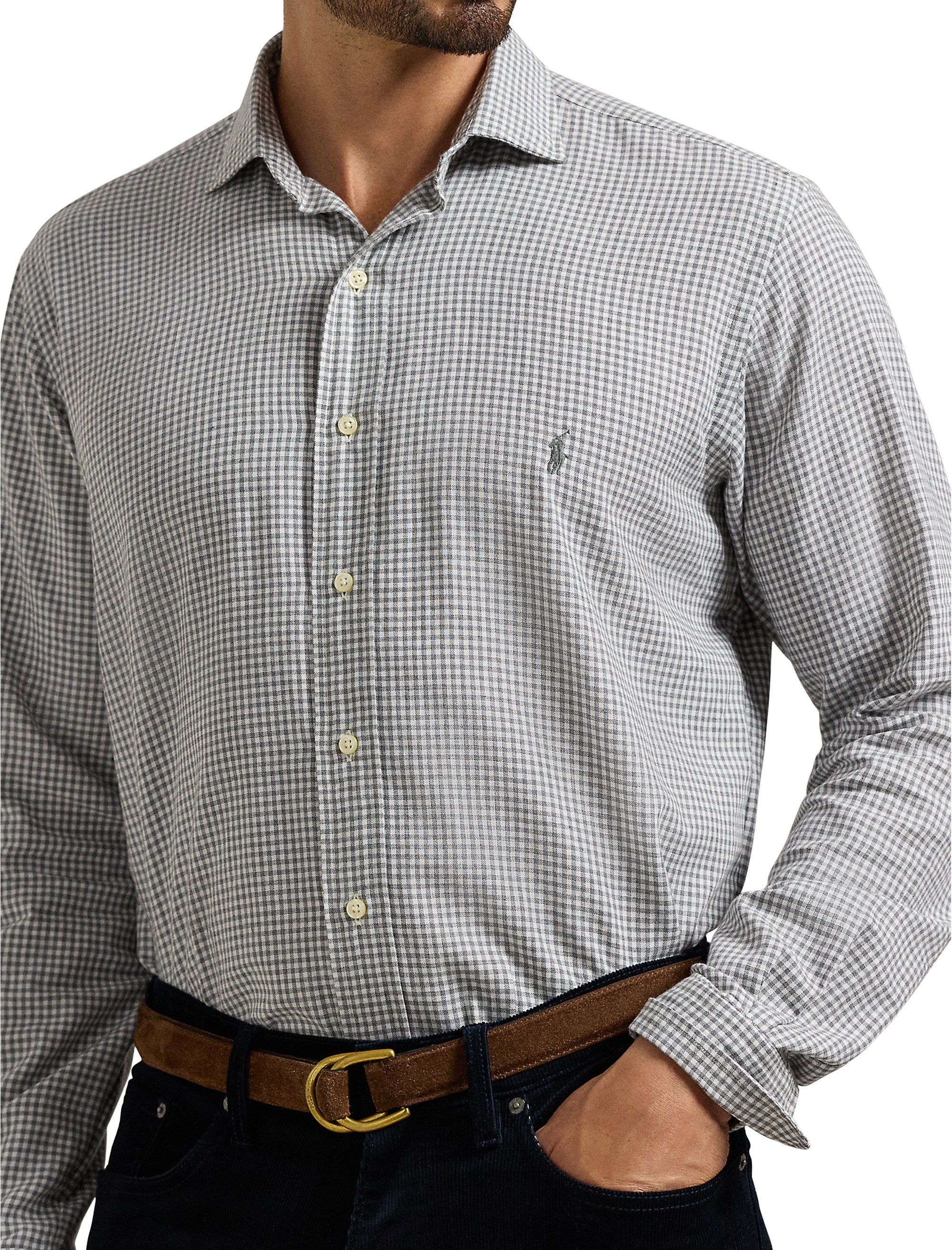 Gingham Twill Sport Shirt - thumbnail 3