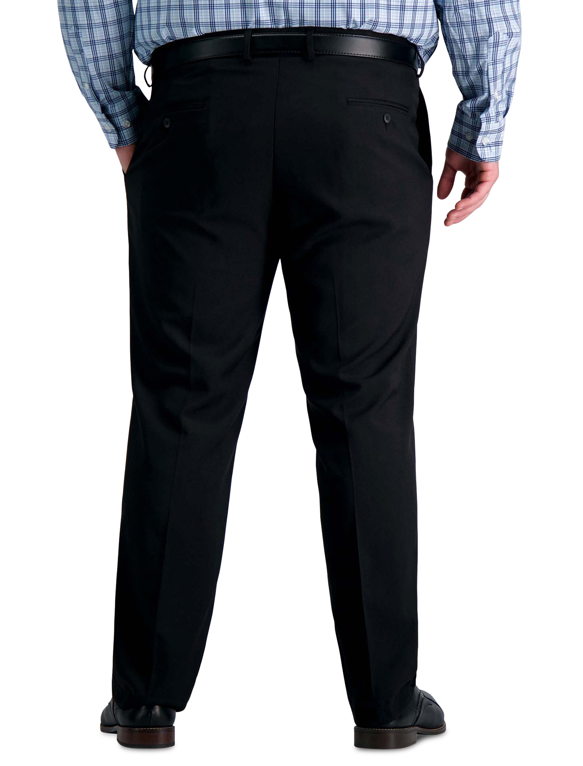 Premium Comfort Straight-Fit Flat-Front Stretch Dress Pants