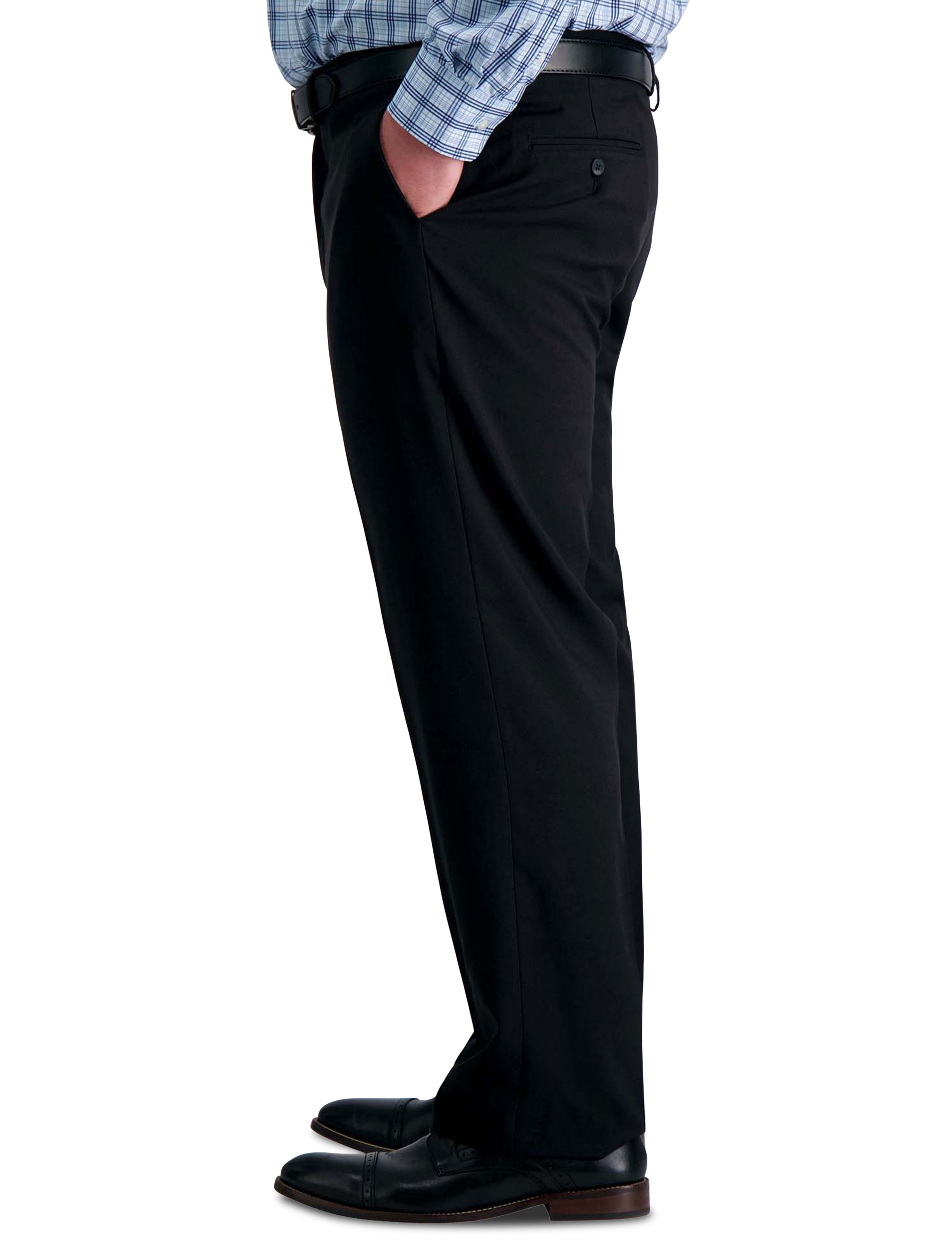 Comfort Straight-Fit Flat-Front Stretch Dress Pants