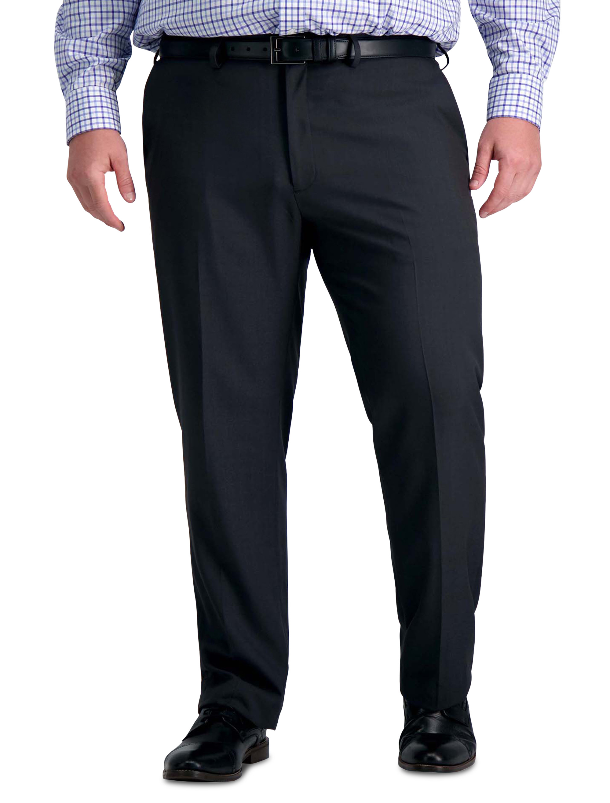 slim fit dress slacks Men's Linen Light Grey Slim-Fit Casual Trousers– Black Thread main image 1