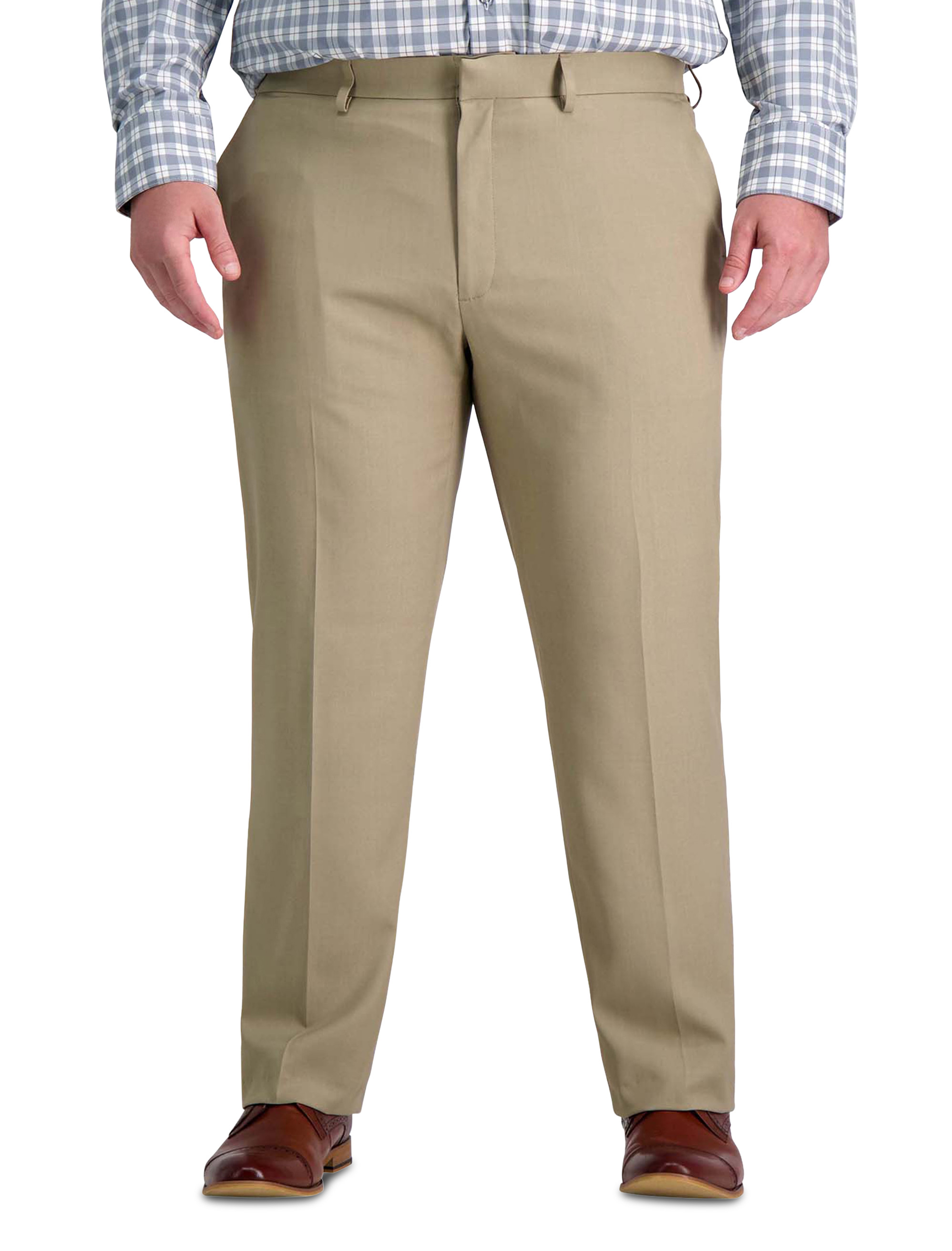 Long Pants For Men Men Dress Pants,Casual Plaid Flat-Front Skinny