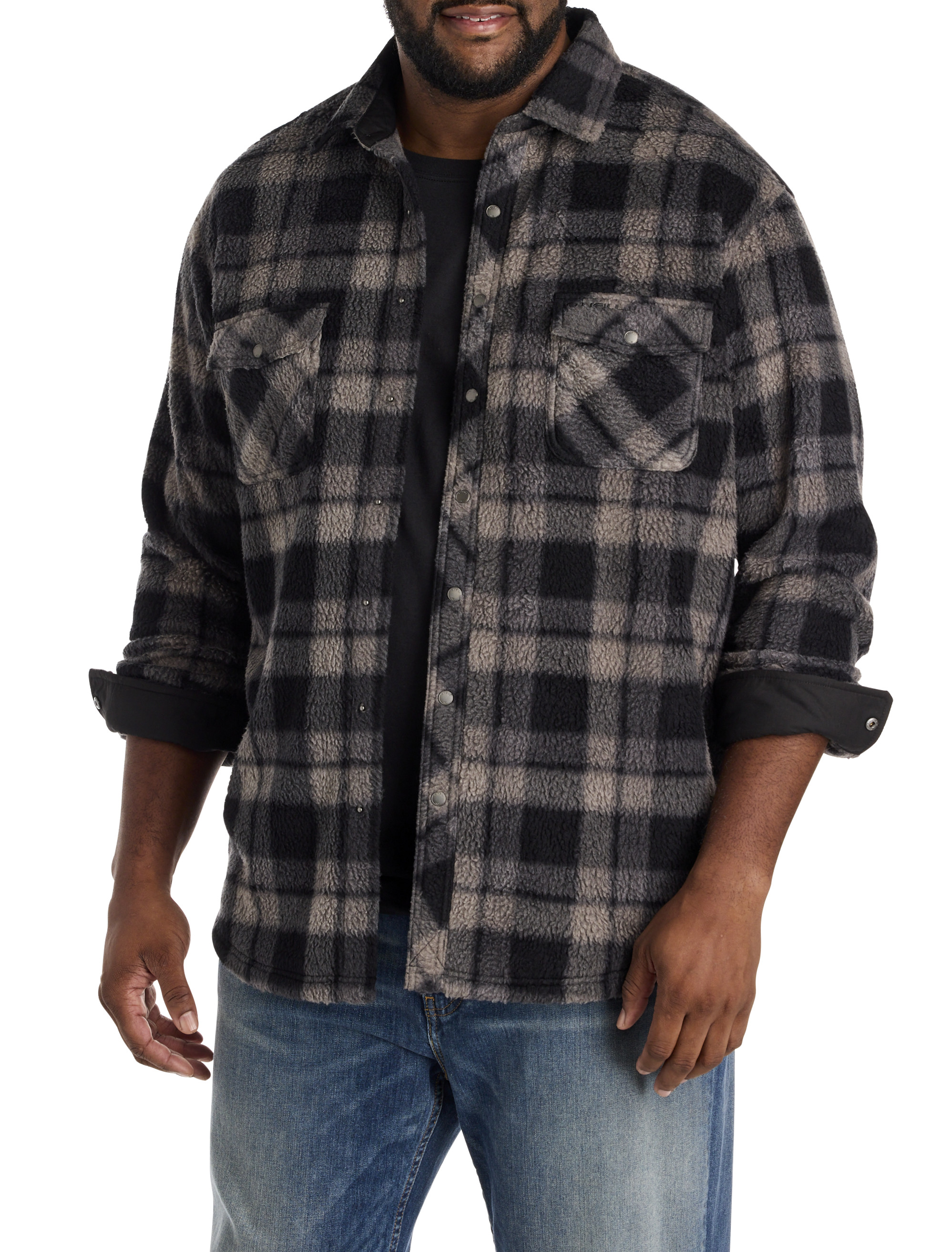 Glacier Plaid Superfleece Flannel Shirt Jacket