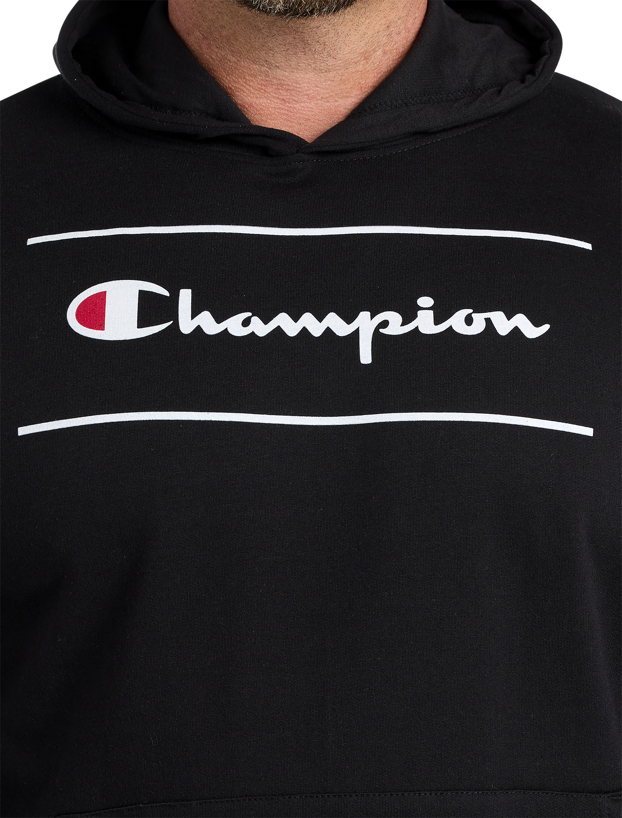 CHAMP SCRIPT LINE HOODIE BLACK