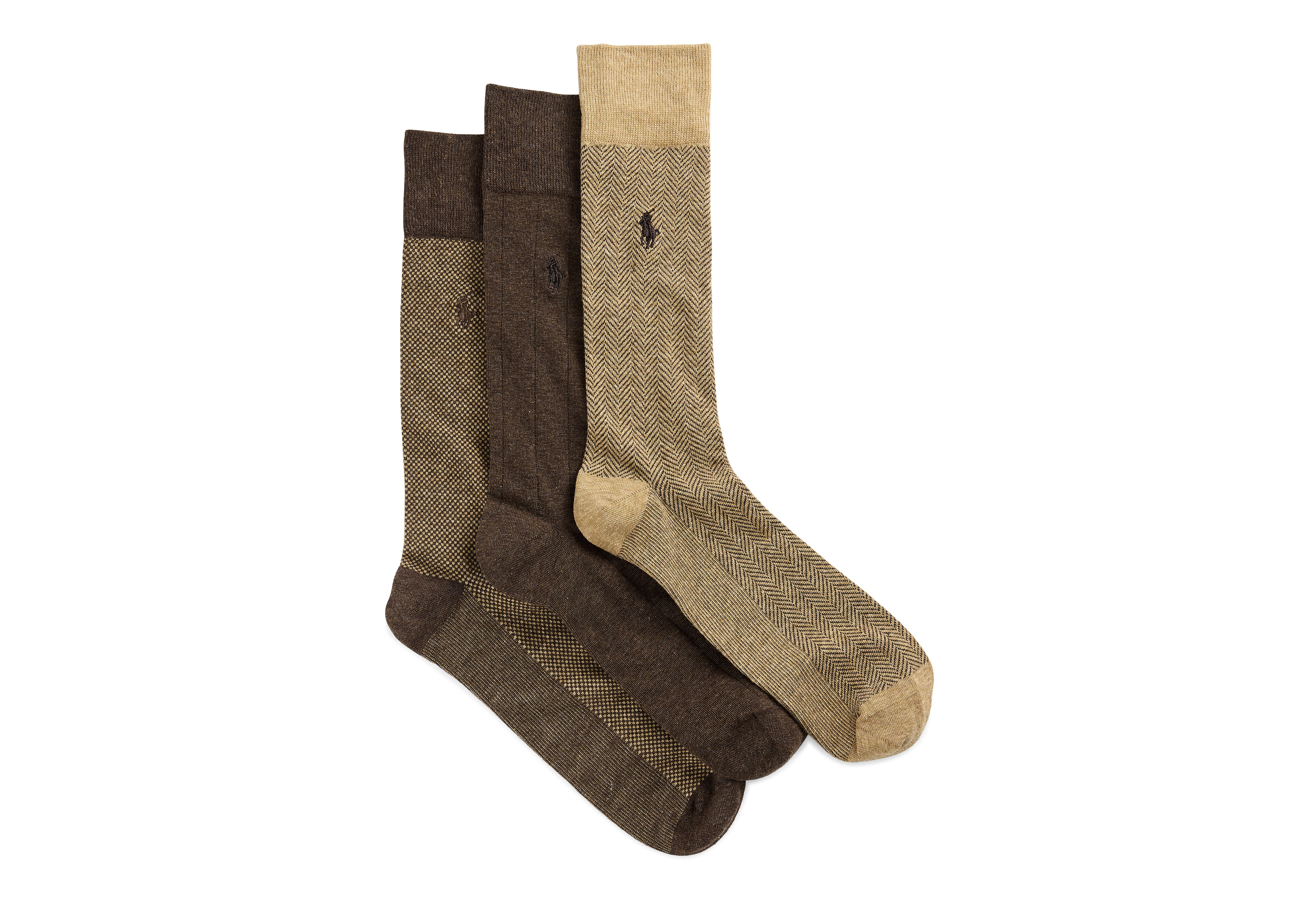 3-pk Classic Pattern Crew Socks