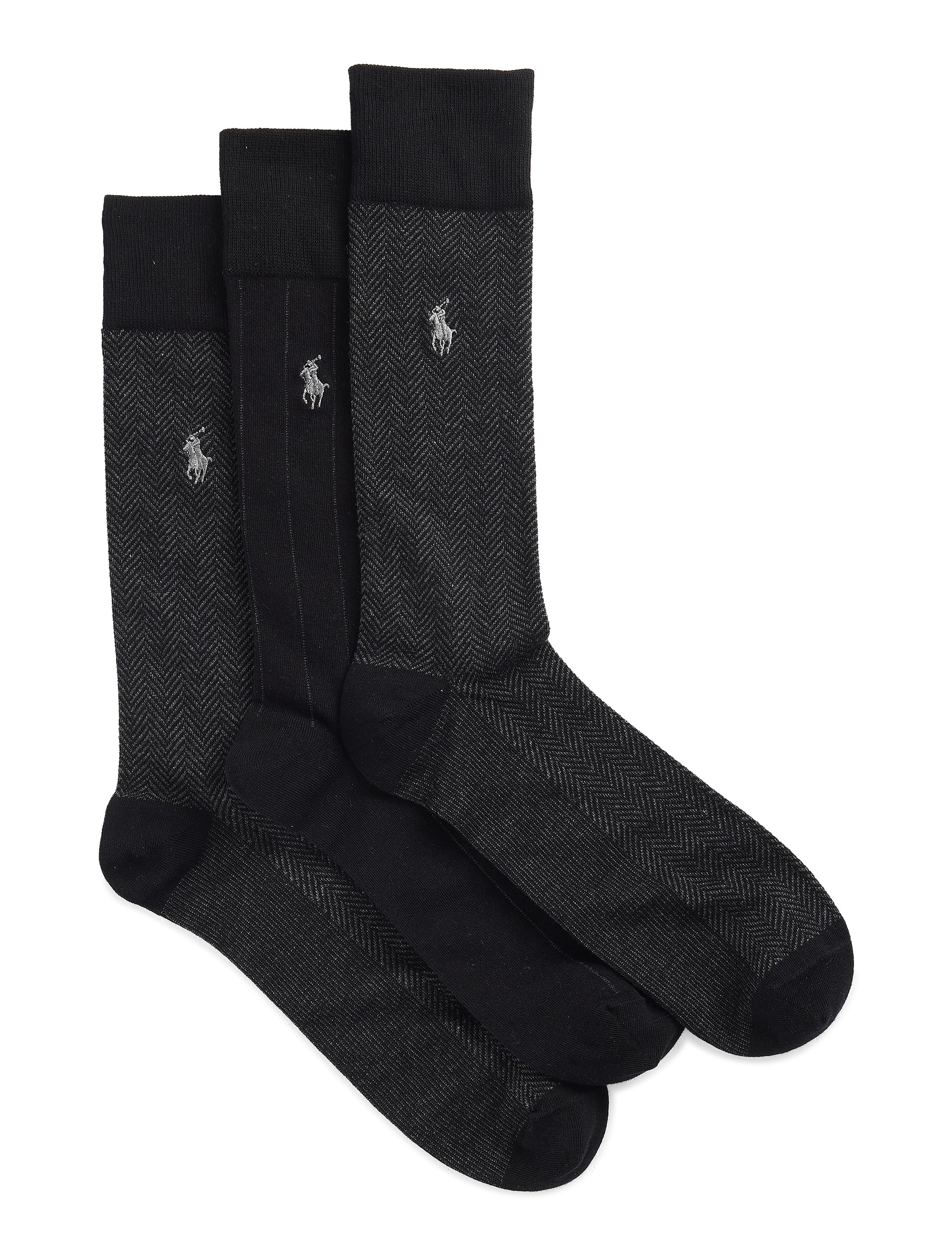 3-pk Classic Pattern Crew Socks