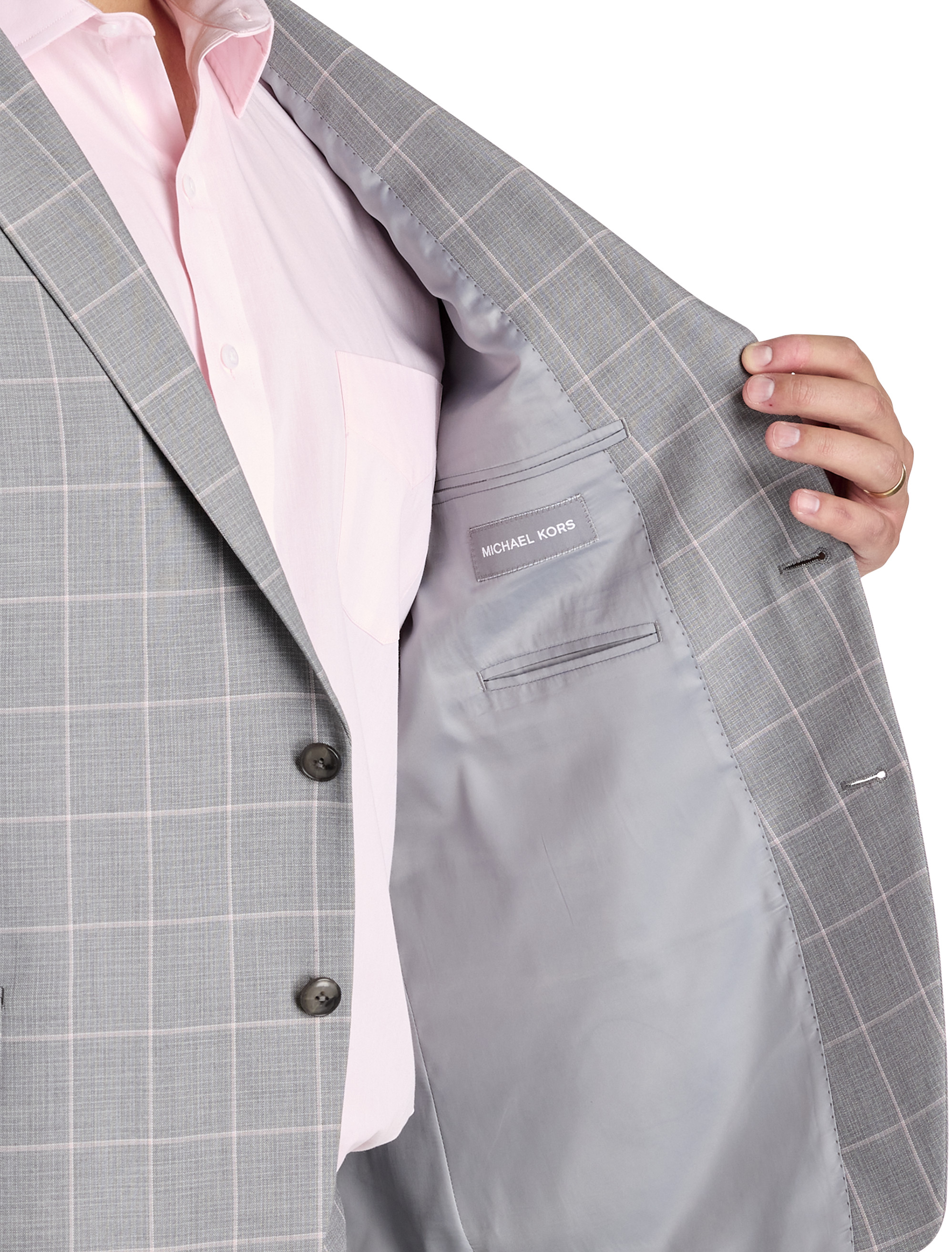 Big + Tall | Michael Kors Windowpane Suit Jacket | DXL