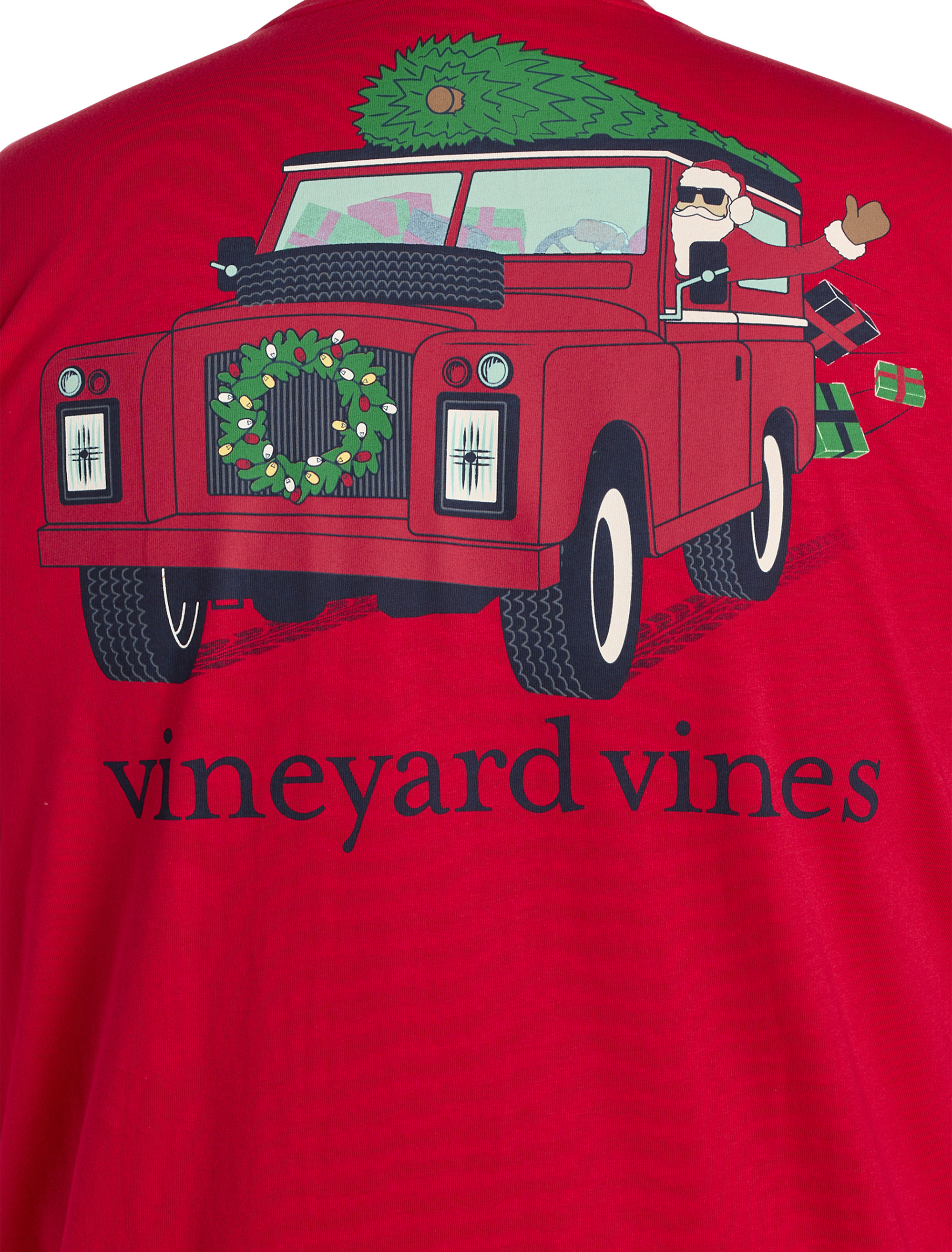 Big + Tall | Vineyard Vines Santa Expedition Long Sleeve Graphic
