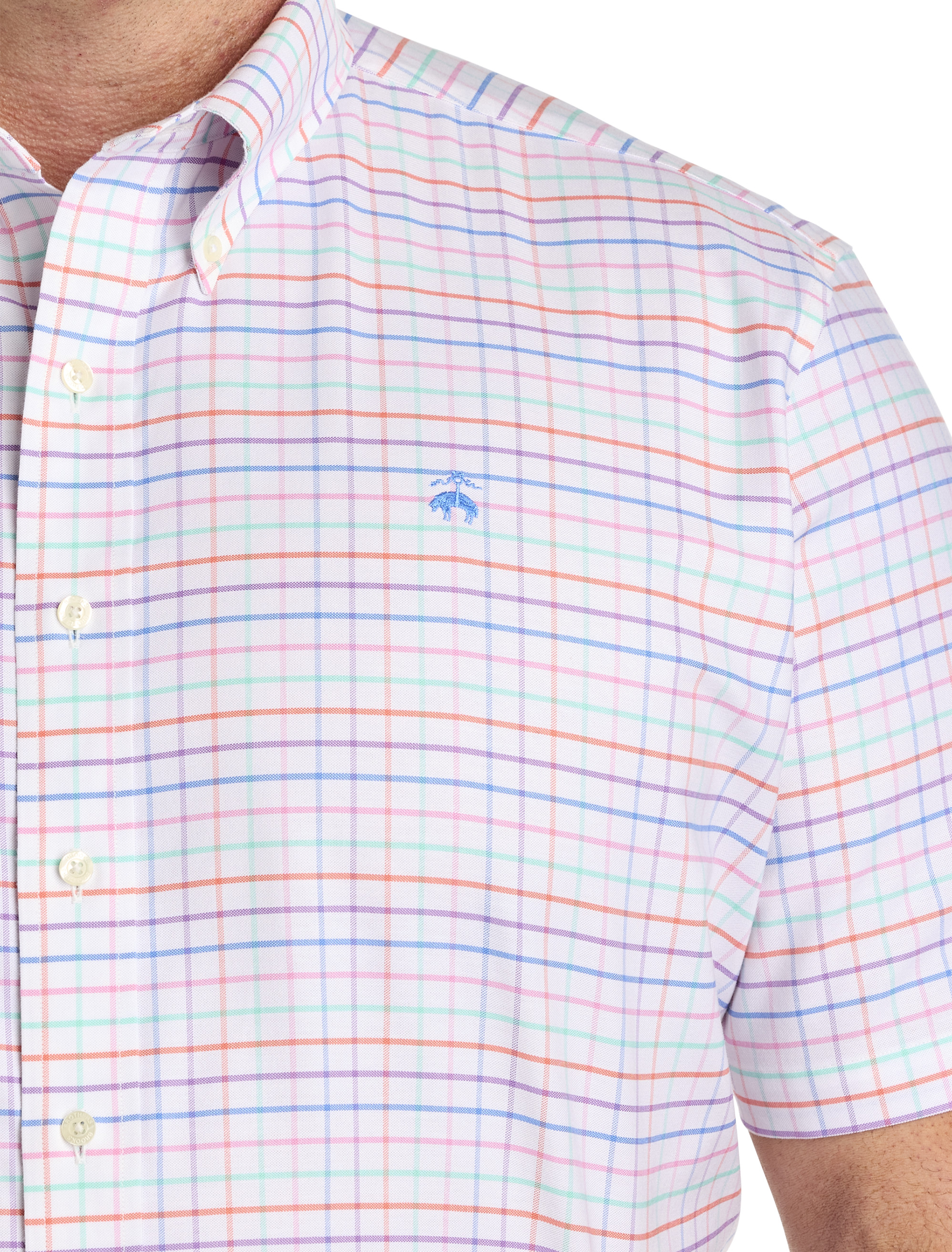 Non-Iron Plaid Oxford Sport Shirt