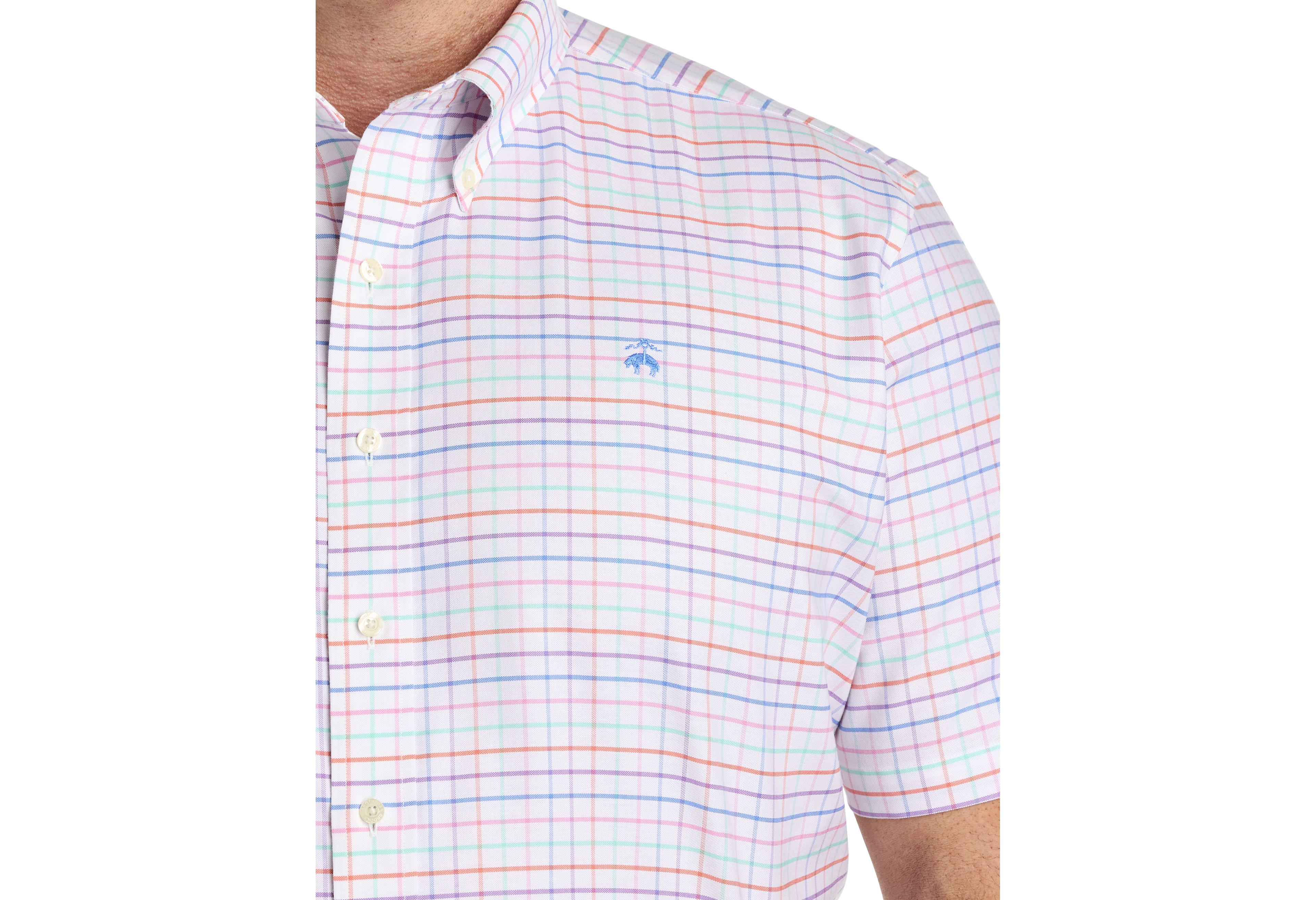 Non-Iron Plaid Oxford Sport Shirt