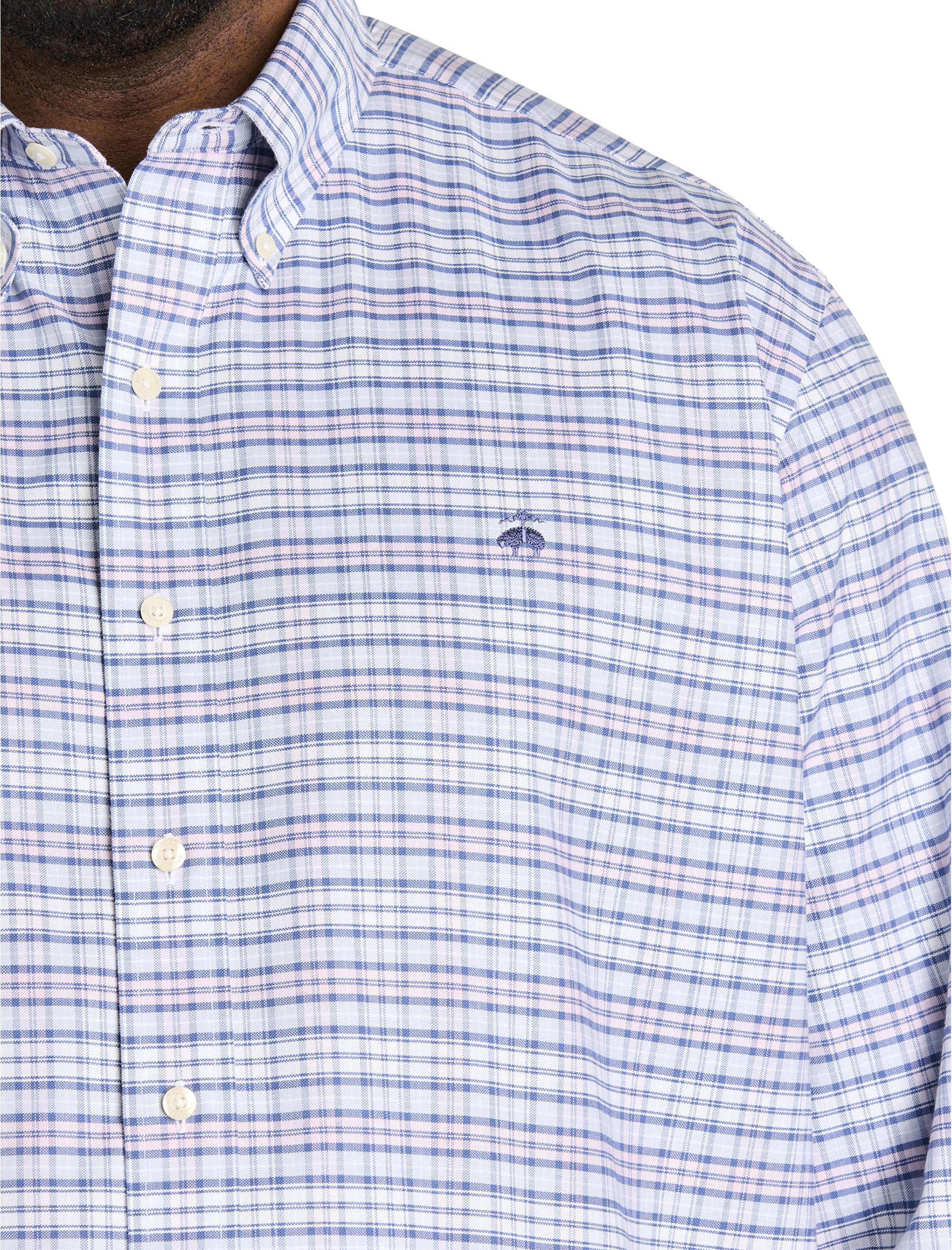 Non-Iron Plaid Oxford Sport Shirt - thumbnail 3