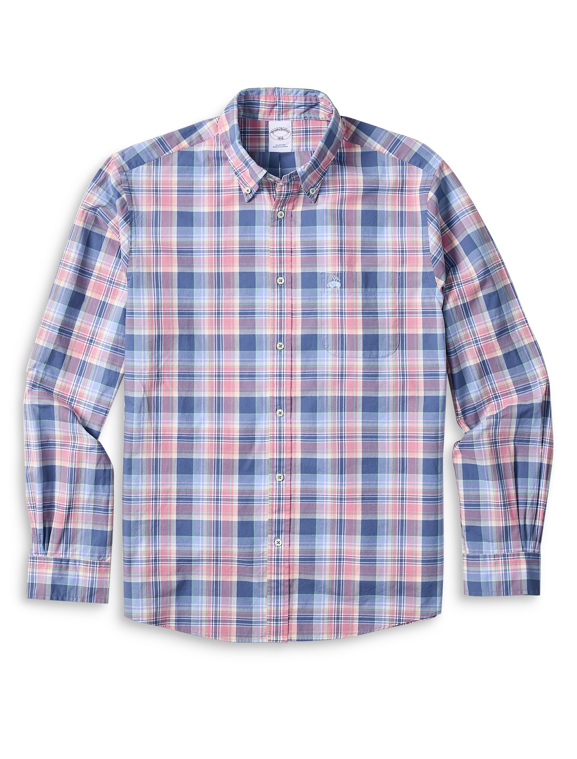 Big + Tall | Brooks Brothers Multi Plaid Oxford Friday Sport Shirt