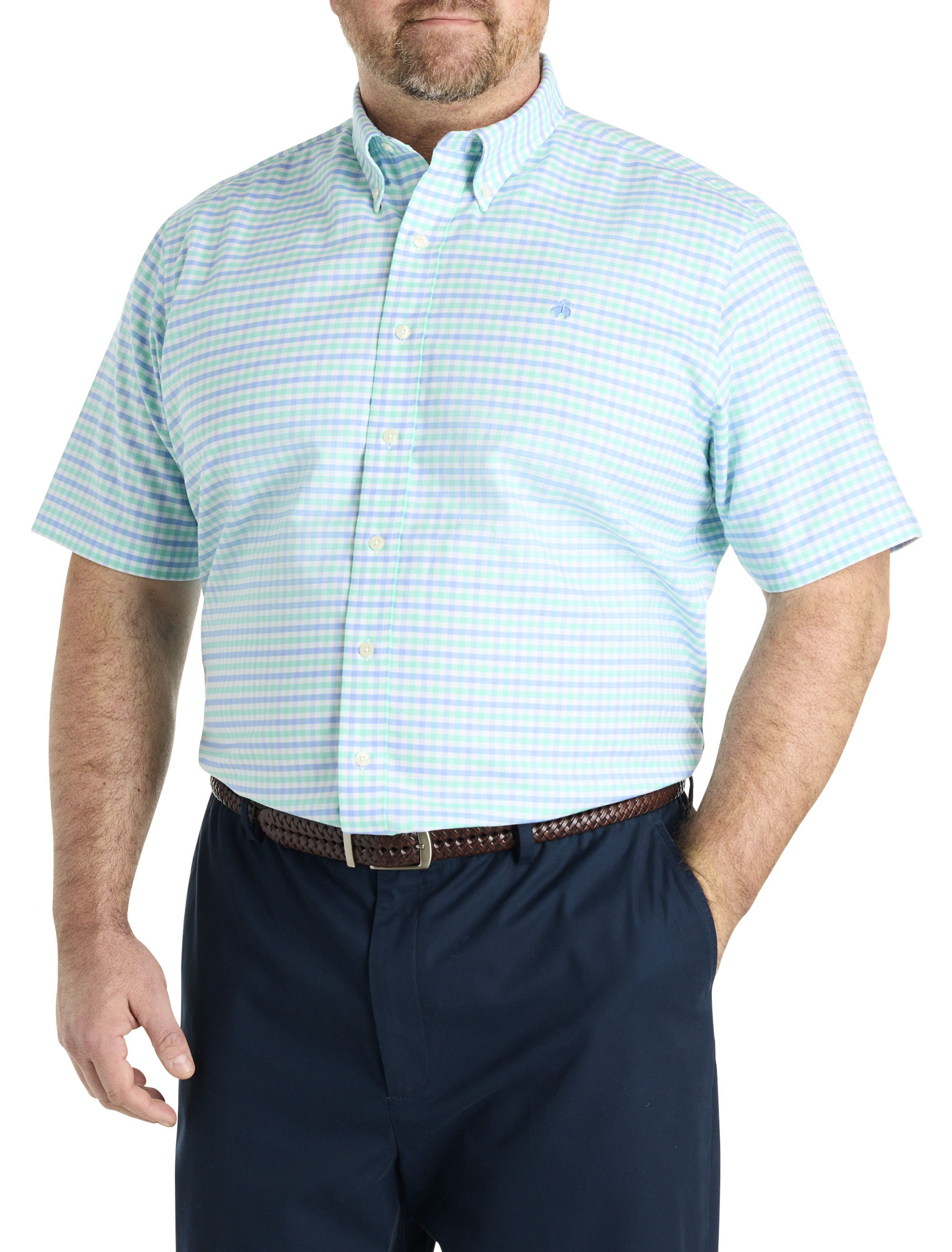 Big + Tall | Brooks Brothers Non-Iron Gingham Sport Shirt | DXL