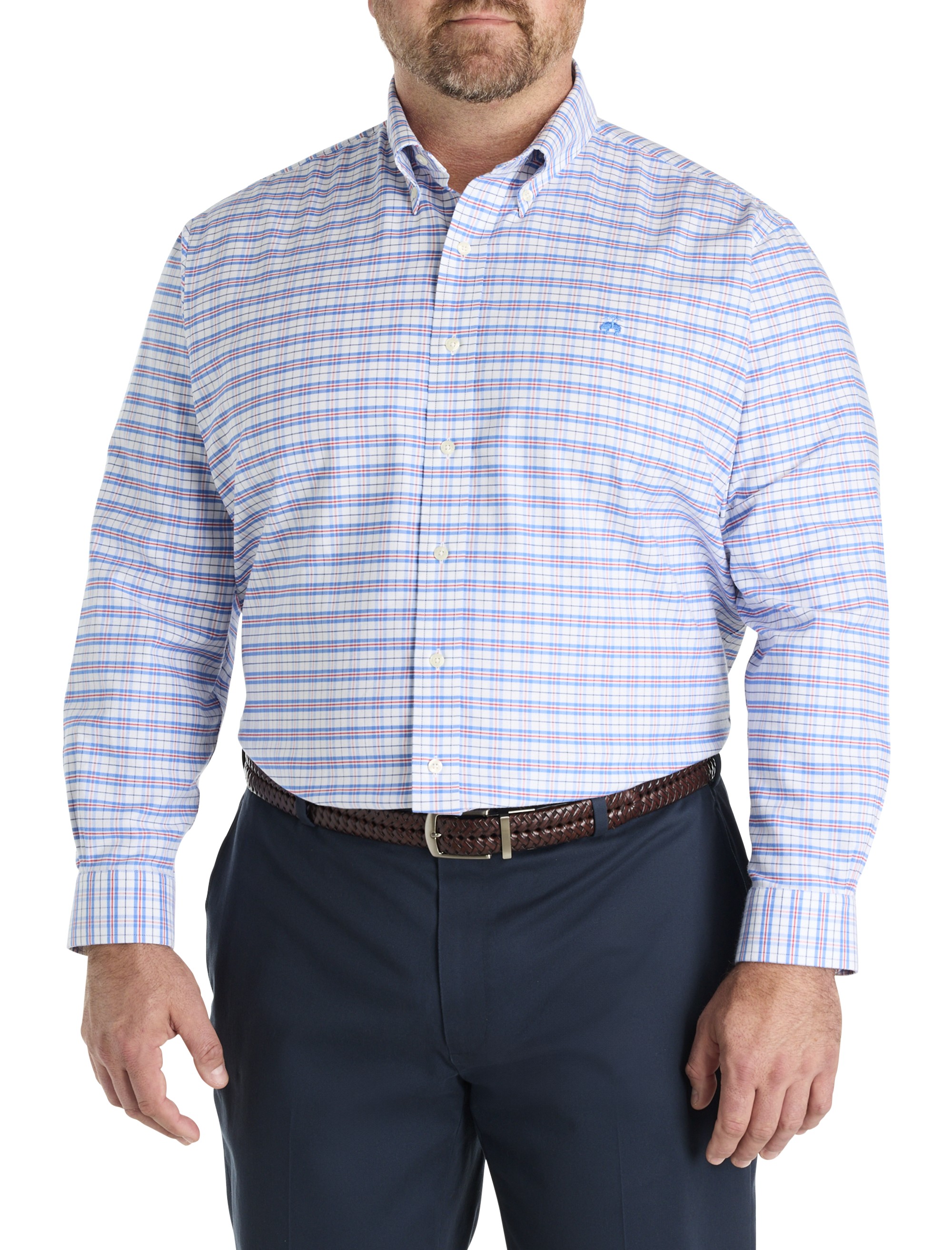 Non-Iron Oxford Check Sport Shirt - thumbnail 2
