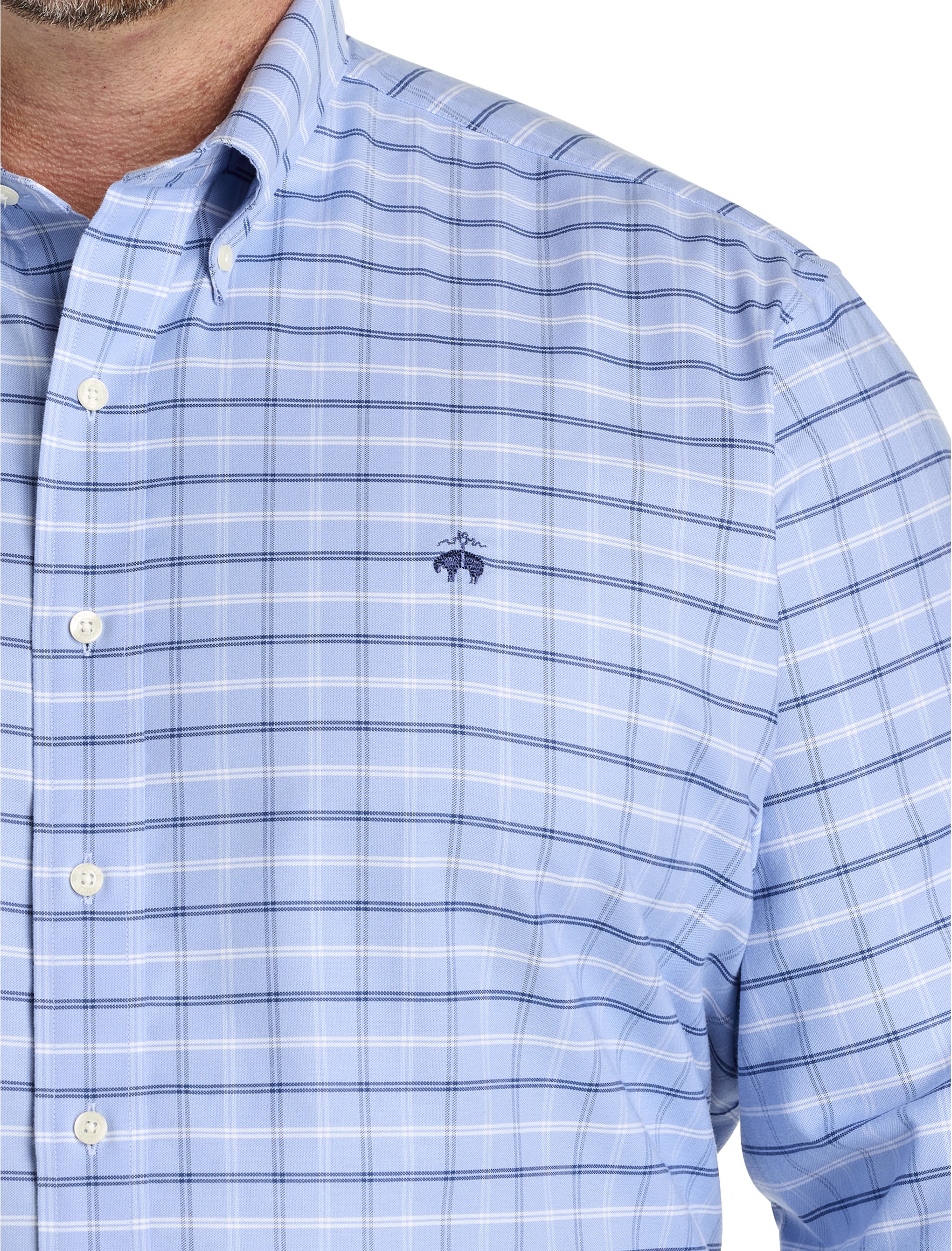 Non-Iron Check Oxford Sport Shirt - thumbnail 3