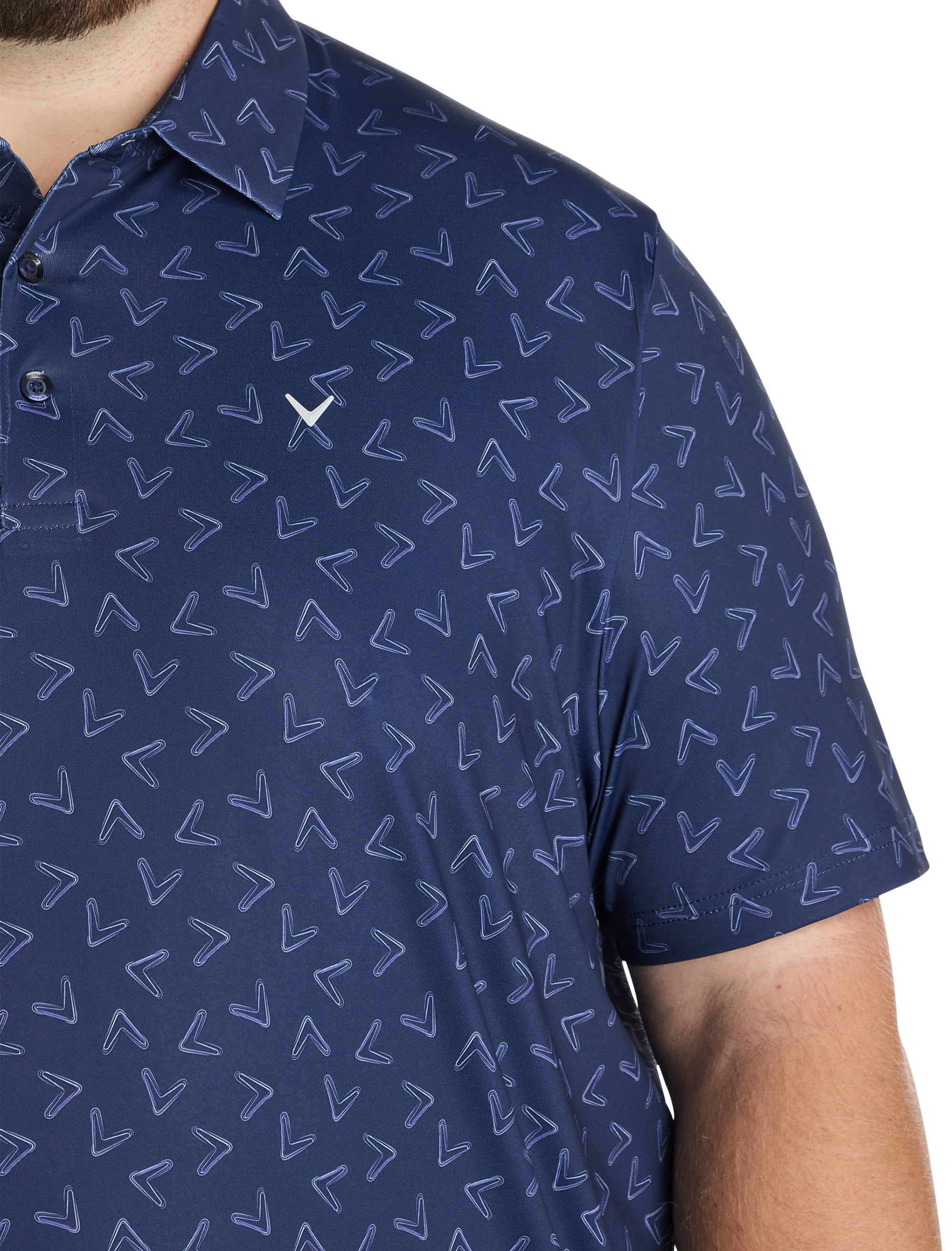 Chevron Print Polo Shirt