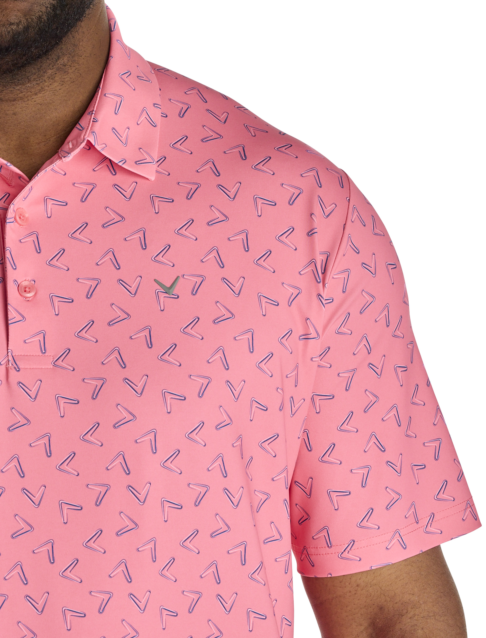 Big + Tall | Callaway Chevron Print Polo Shirt | DXL