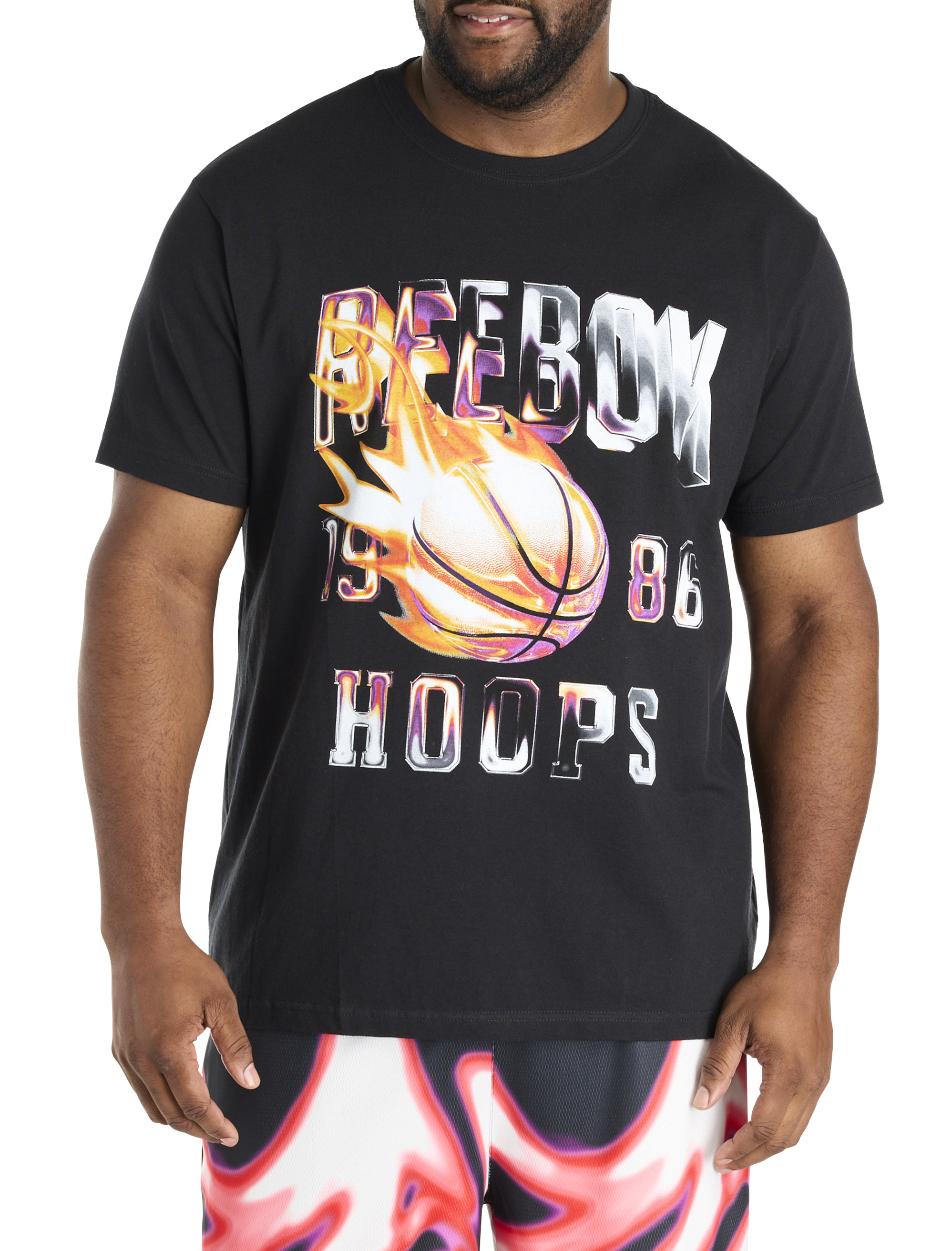 Big + Tall | Reebok Basketball On Fire Graphic Tee | DXL