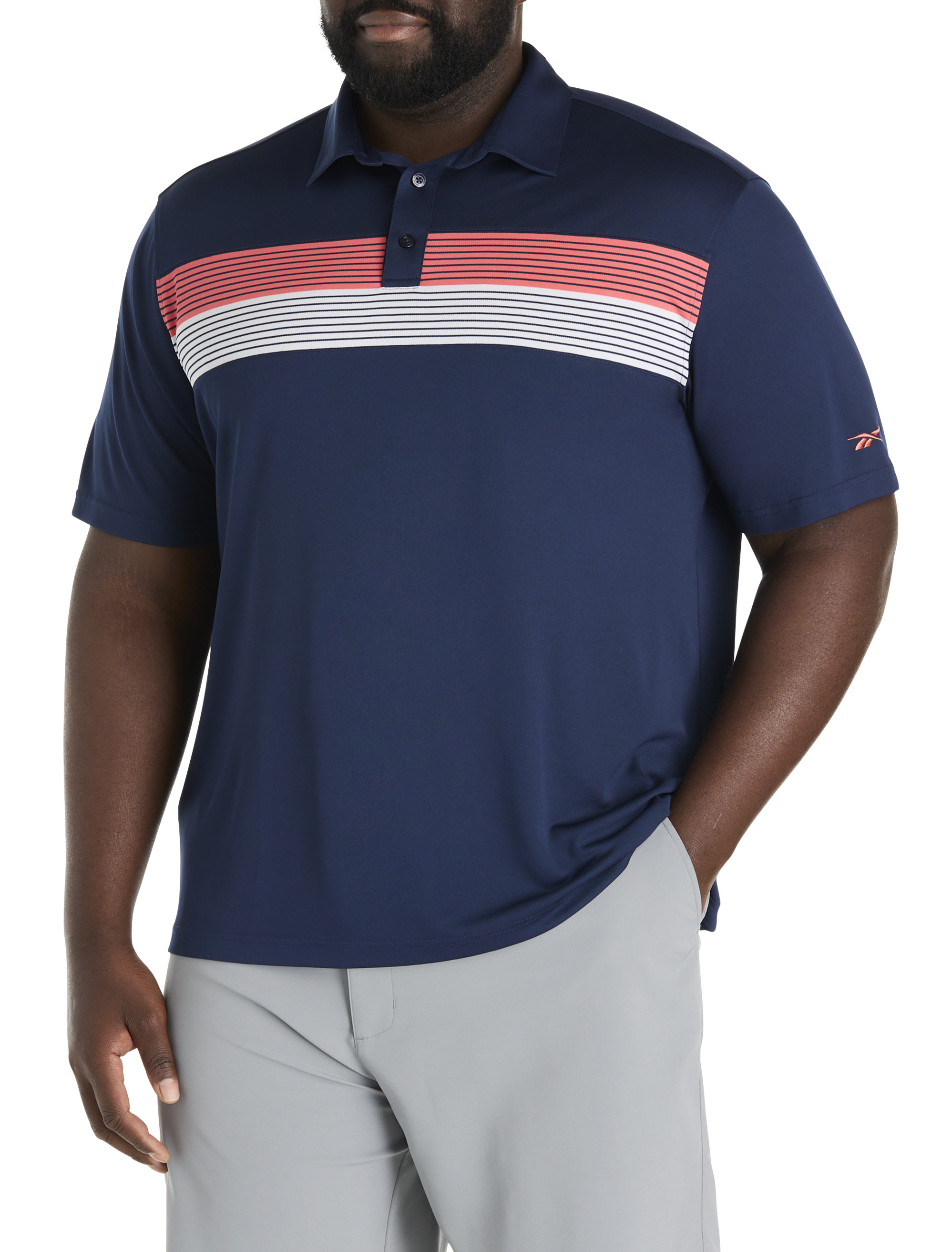 Colorblocked Striped Polo Shirt