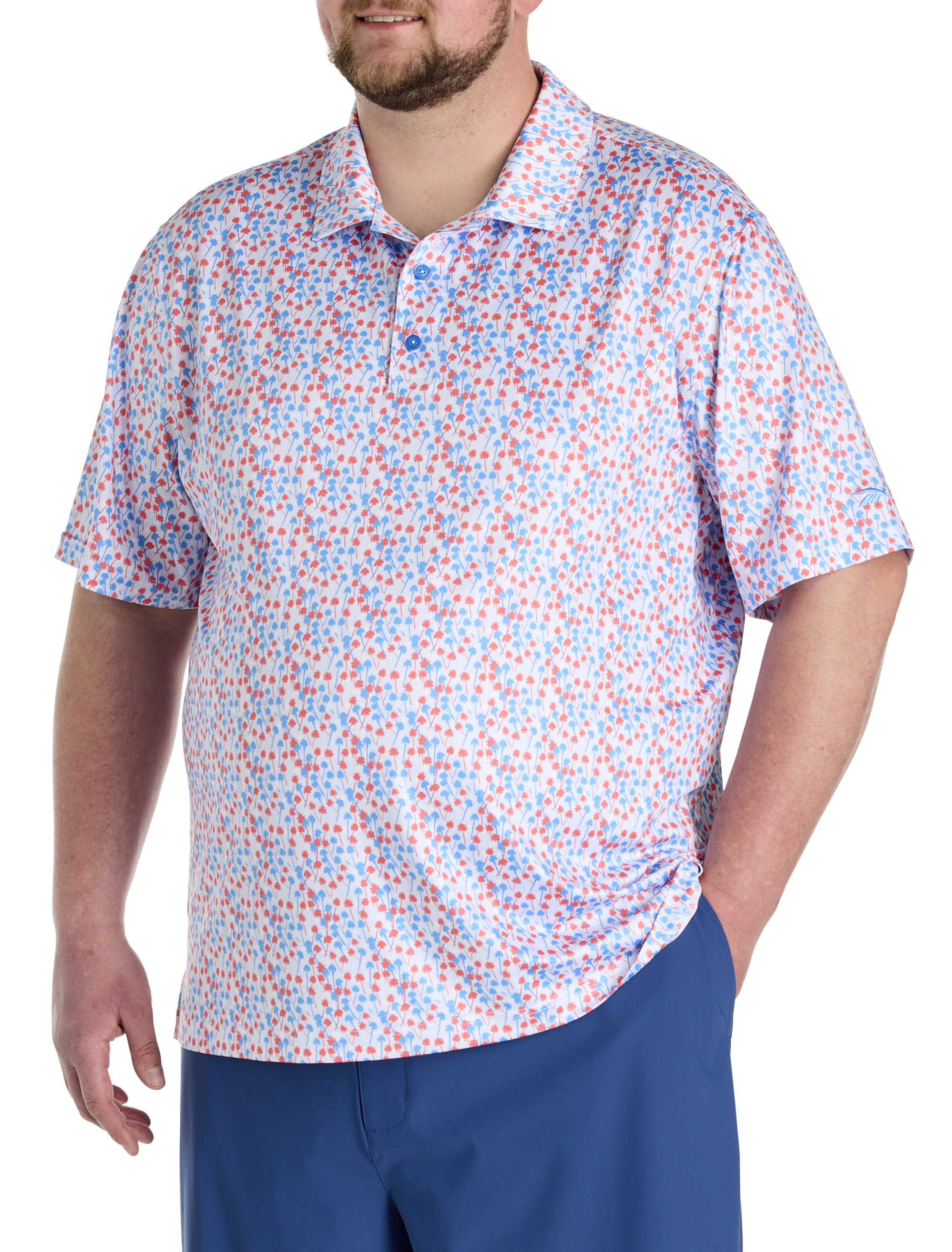 Big + Tall | Reebok Performance Tropical Americana Polo Shirt | DXL