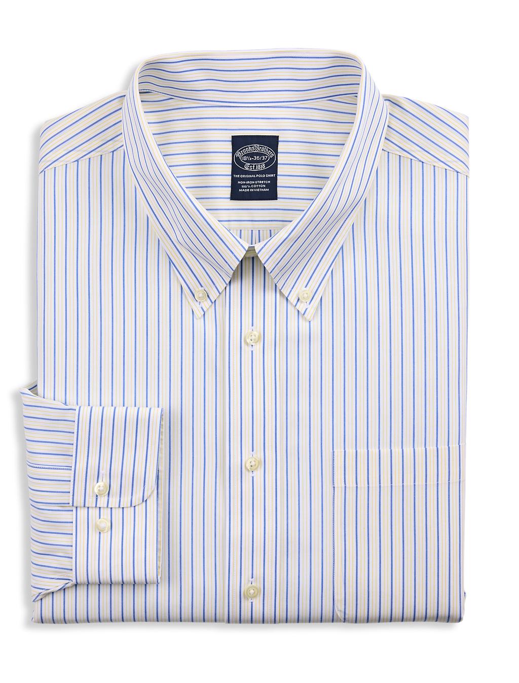 brooks brothers non iron dress shirts Milano Slim Fit Shirt, Performance Non-Iron with COOLMAX, Ainsley Collar Broadcloth free finish Brooks Brothers Tall Wrinkle-Free Stretch