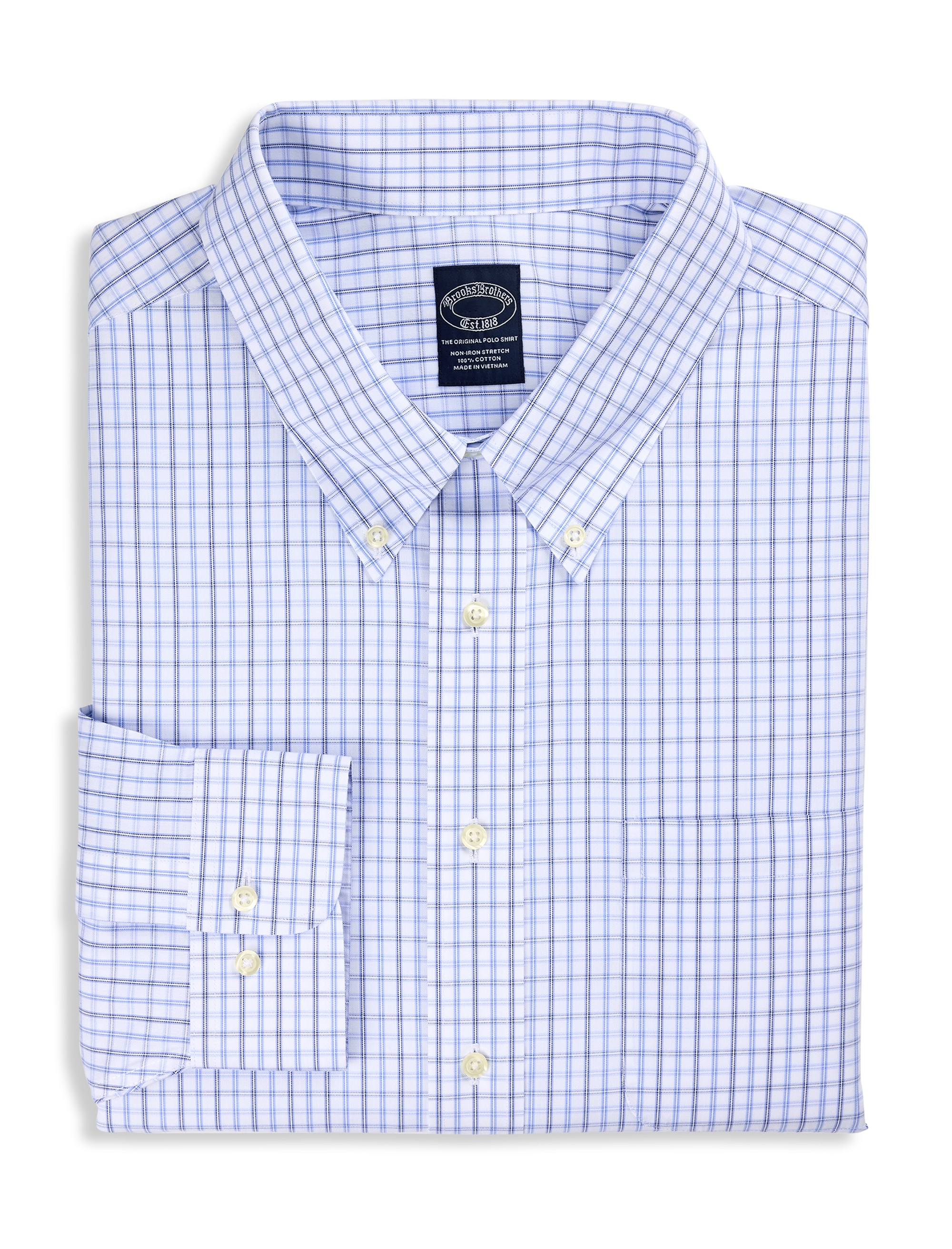 Non-Iron Tattersall Check Dress Shirt