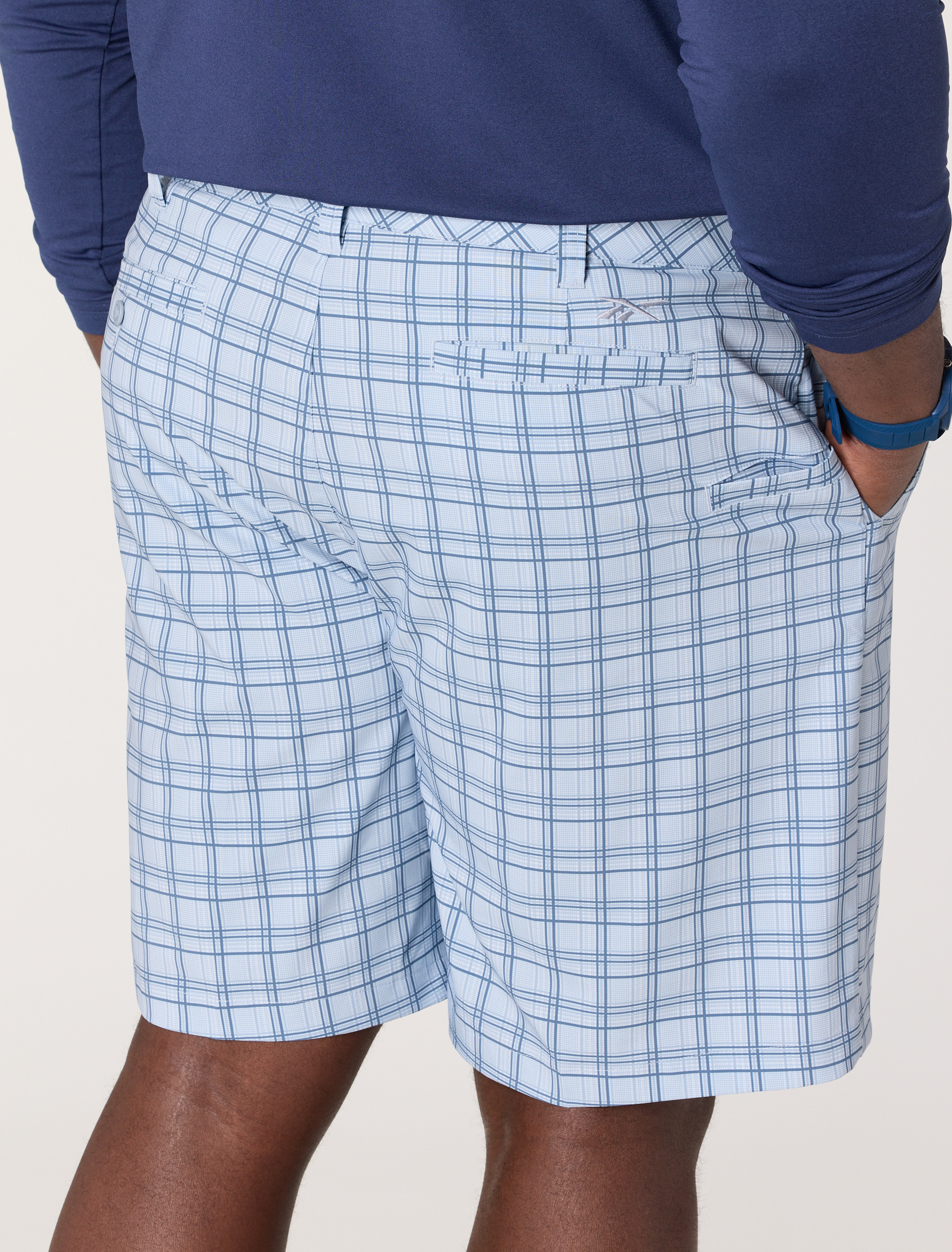 Reebok Plaid Tech Golf Shorts
