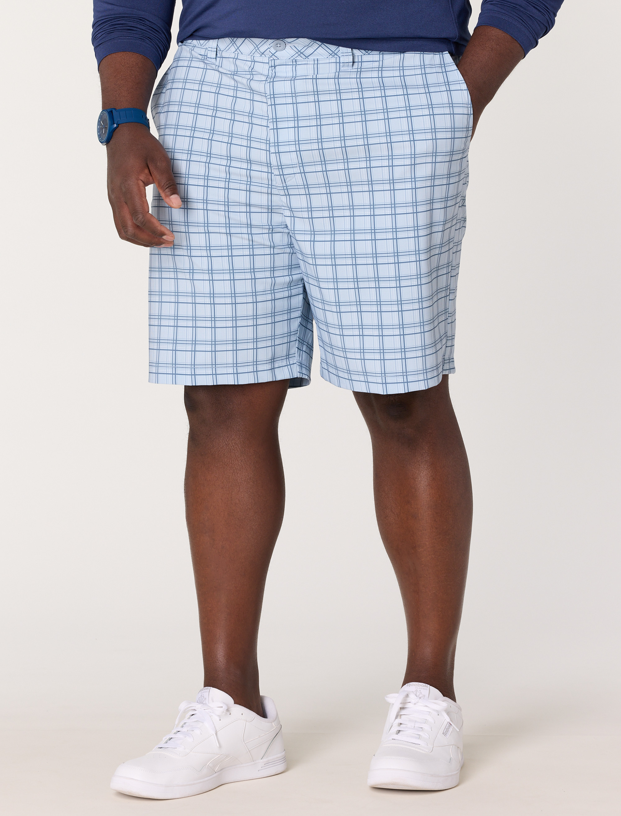 Big + Tall | Reebok Reebok Plaid Tech Golf Shorts | DXL