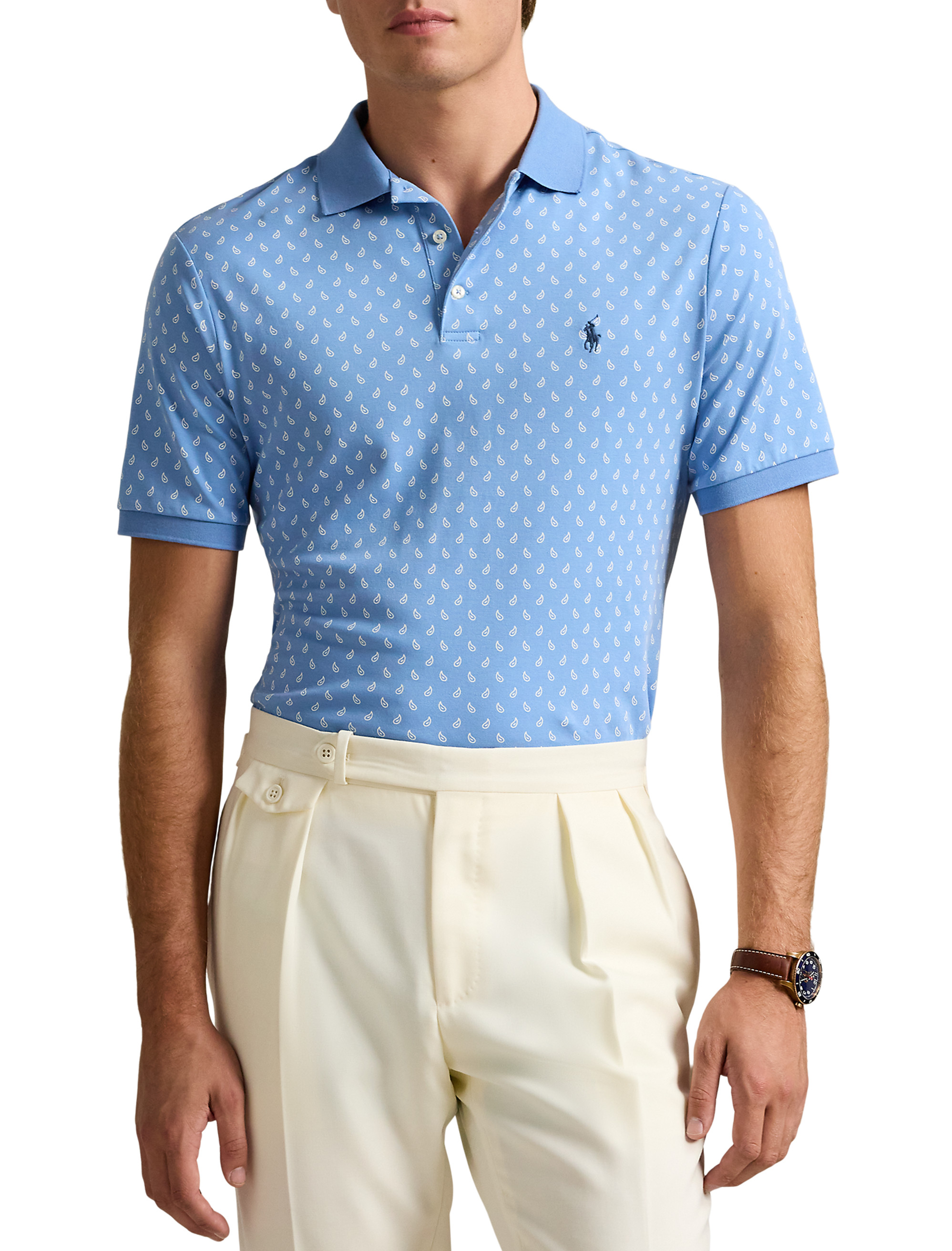 Big + Tall | Polo Ralph Lauren Soft Touch Paisley Polo Shirt | DXL