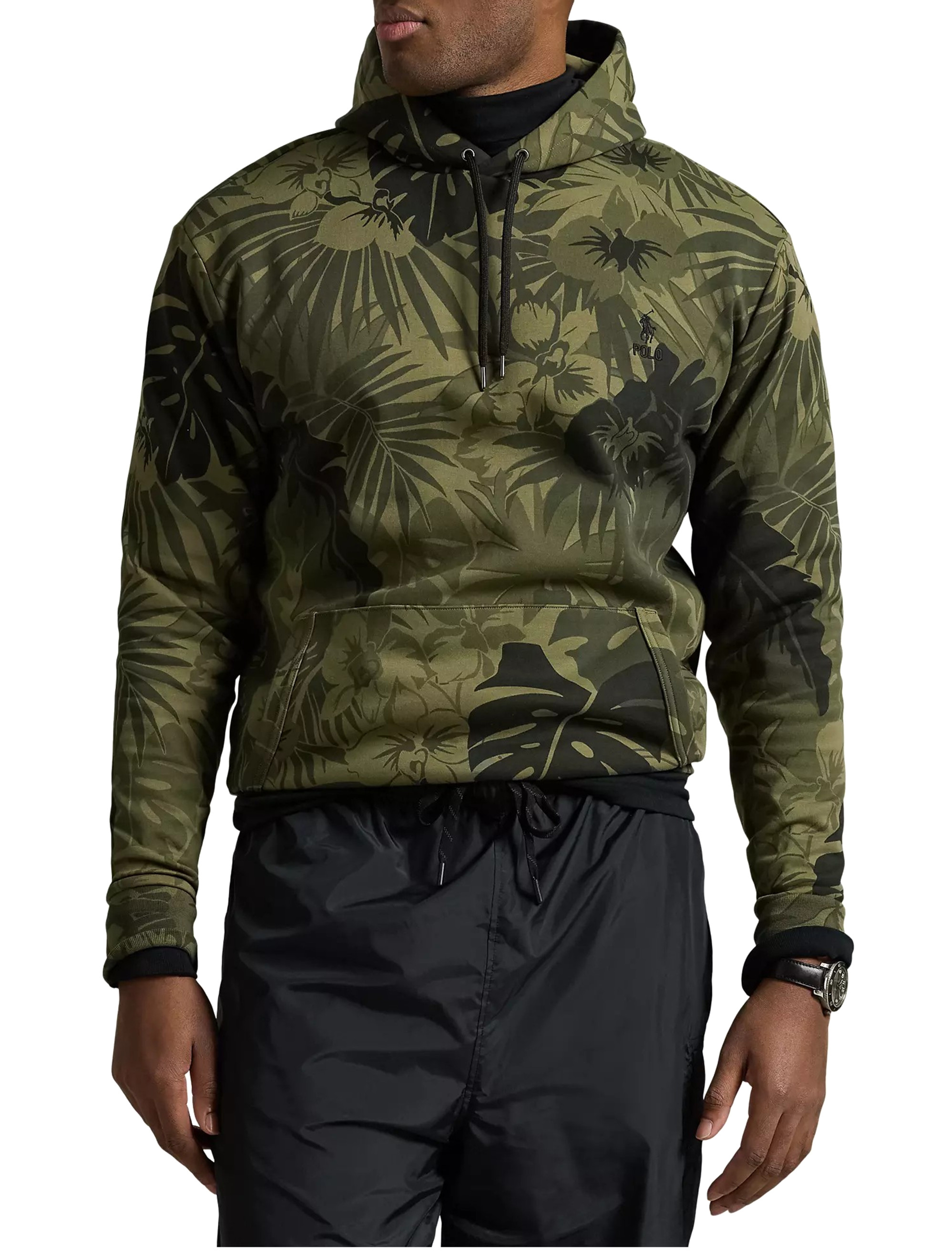 Big + Tall | Polo Ralph Lauren Palm-Camo Double-Knit Hoodie | DXL