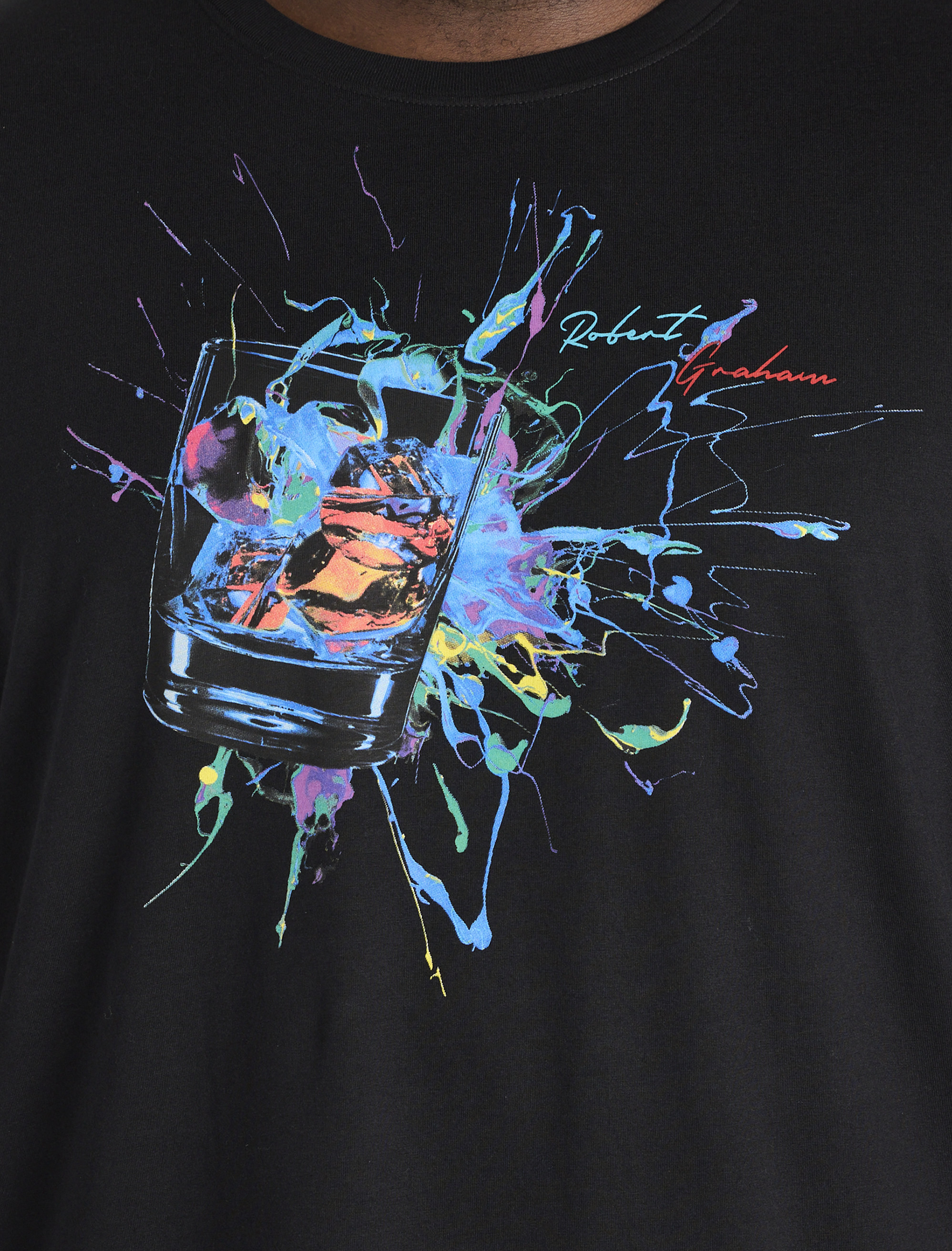 Big + Tall | Robert Graham Neon Cocktail Graphic Tee | DXL