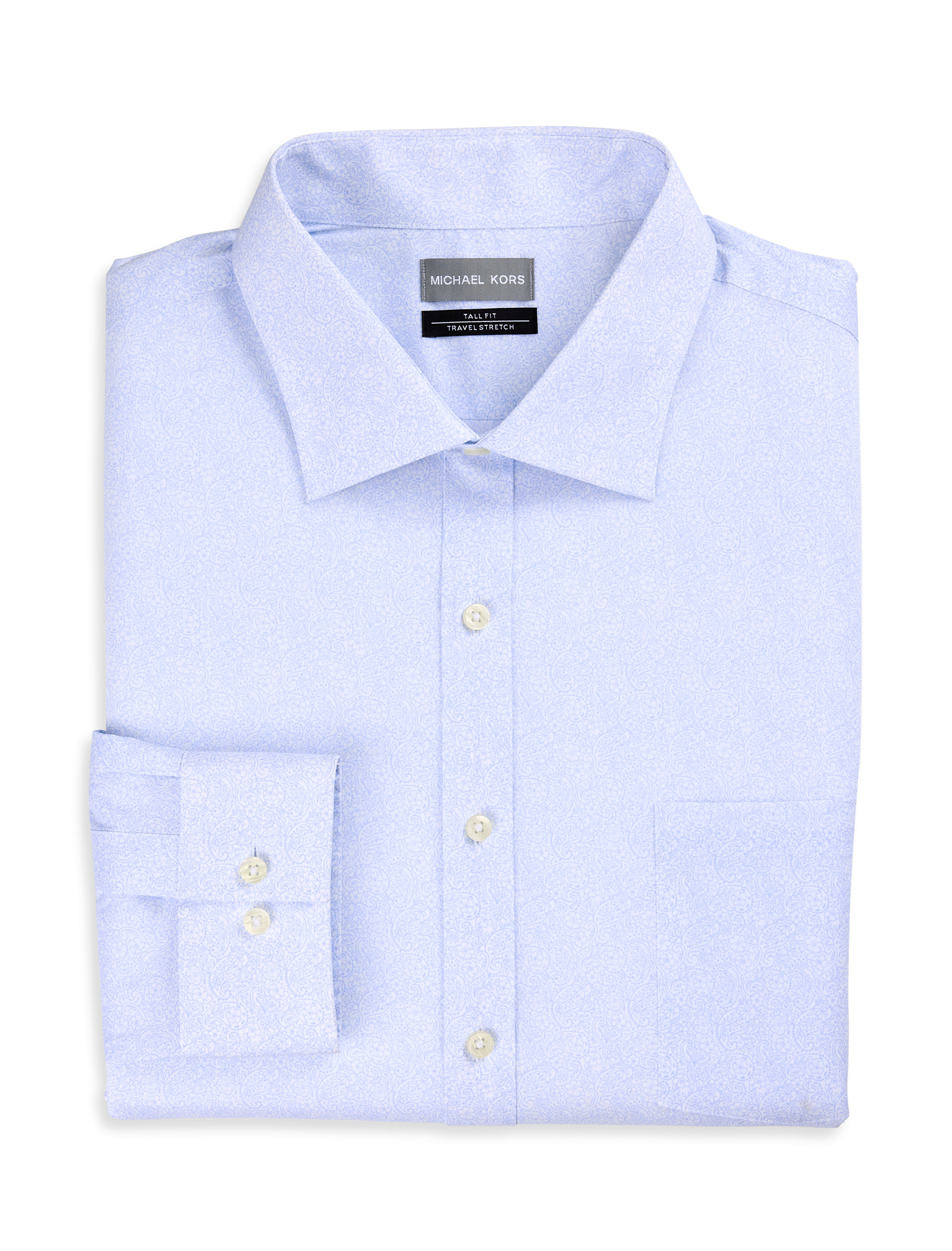 Big + Tall | Michael Kors Floral Paisley Performance Dress Shirt | DXL