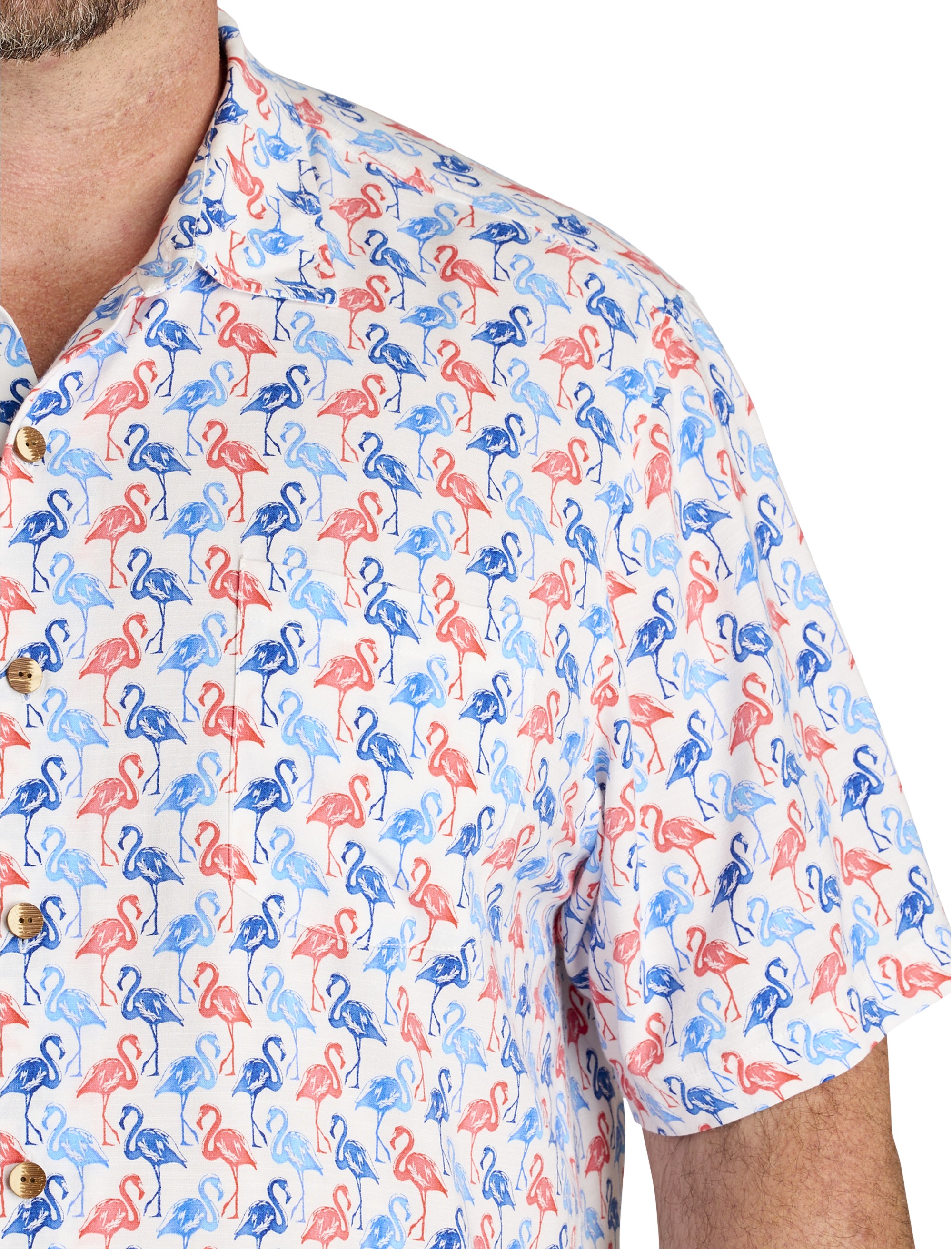 Veracruz Cay Flamingo Mingle Sport Shirt - thumbnail 2