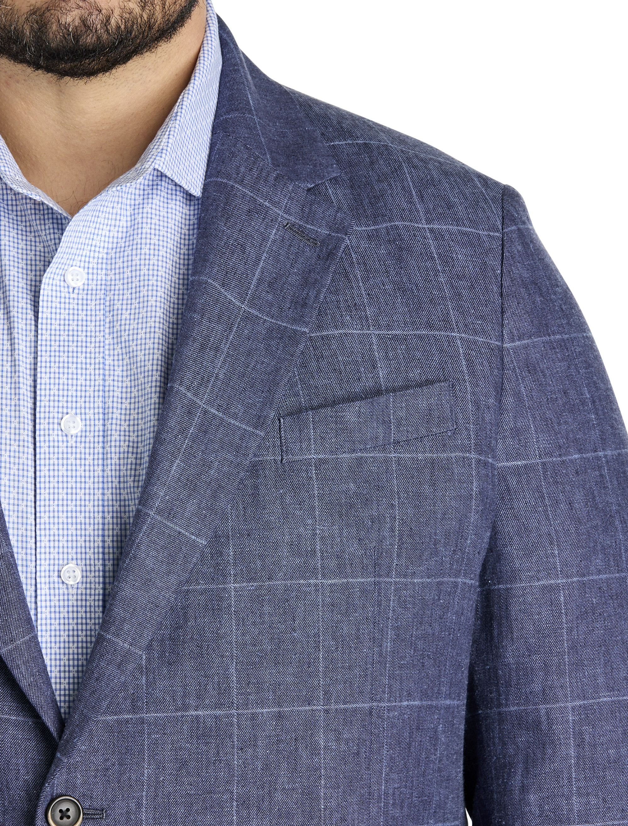 Big + Tall | Haggar Linen Windowpane Sport Coat | DXL