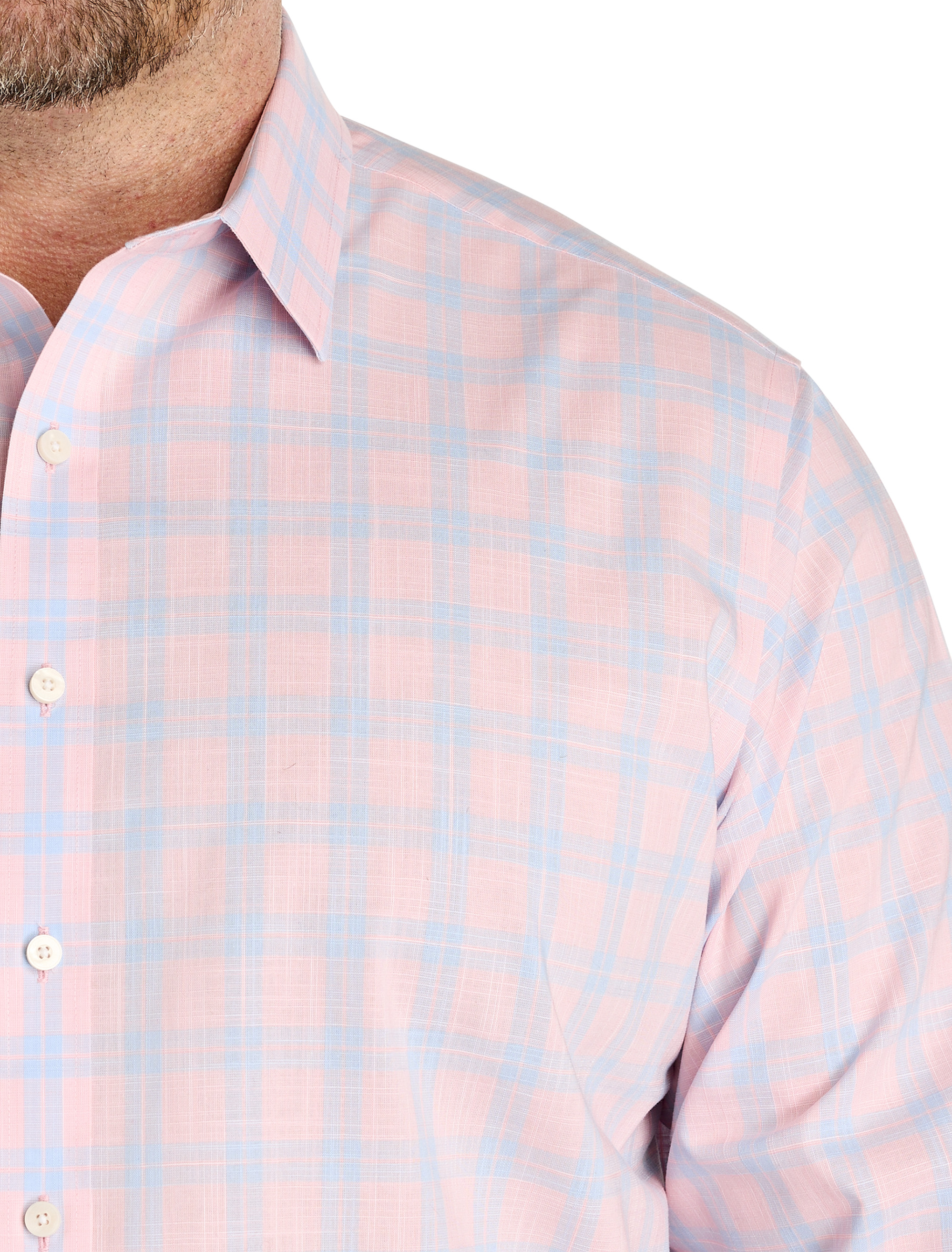 Clark Wrinkle-Free Plaid Sport Shirt