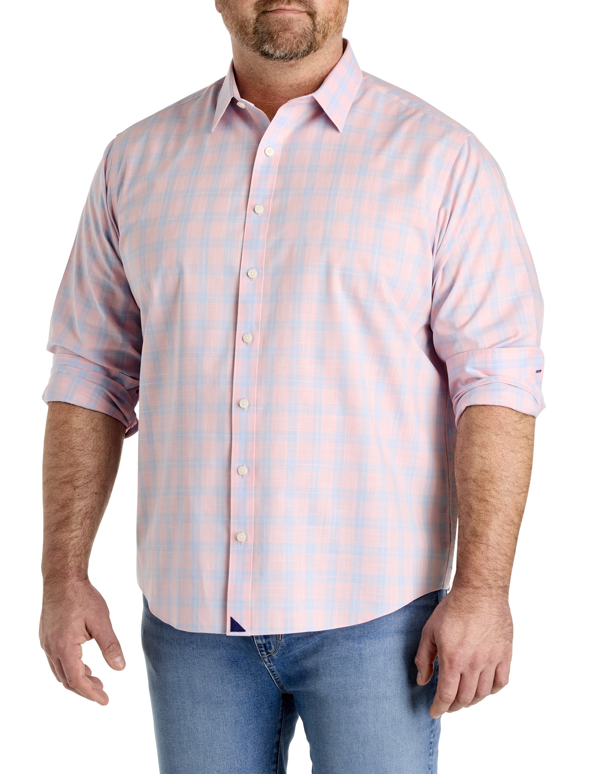 Clark Wrinkle-Free Plaid Sport Shirt